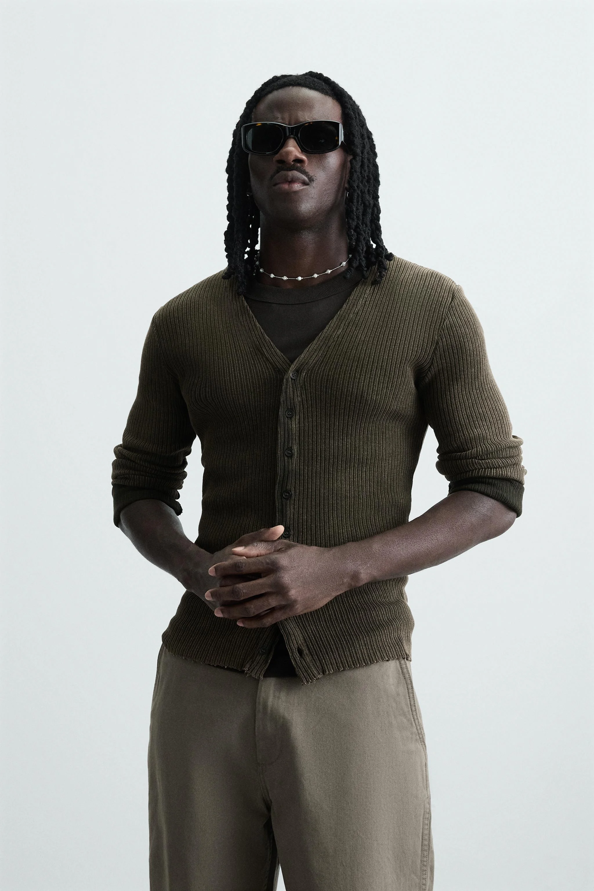 کاردیگان بافتنی کبریتی شسته شده