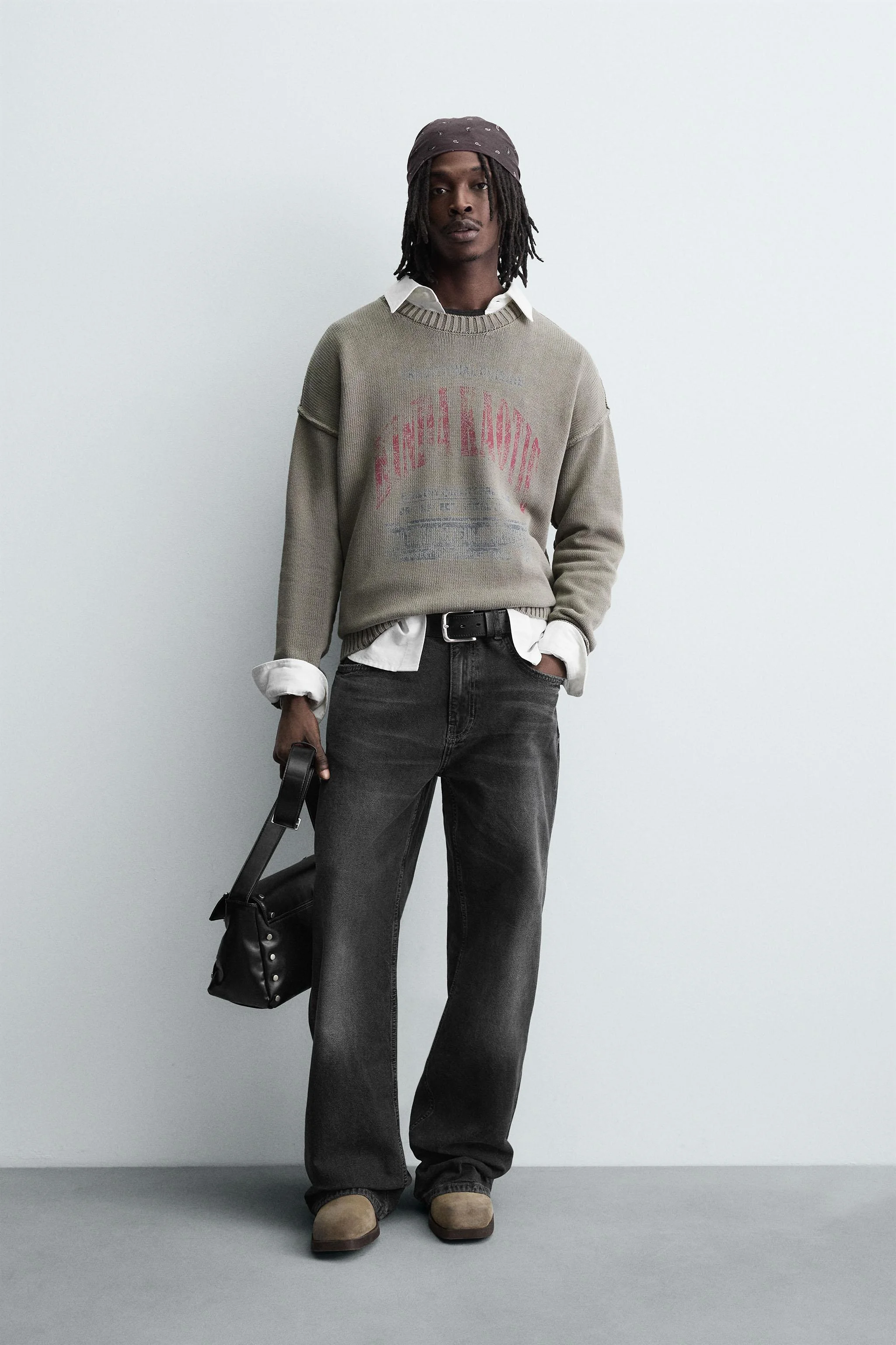 پلیور طرح دار شسته شده