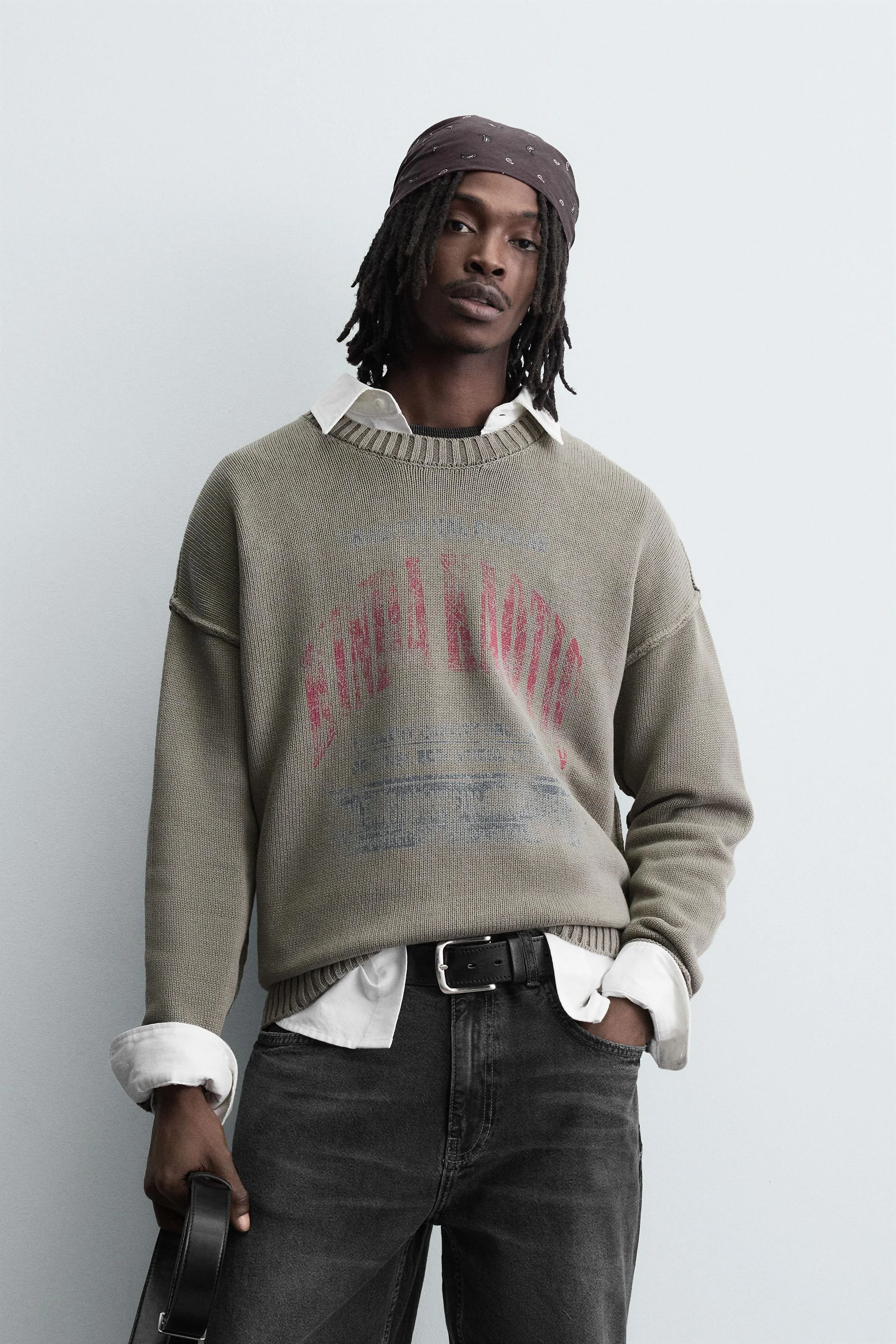 پلیور طرح دار شسته شده