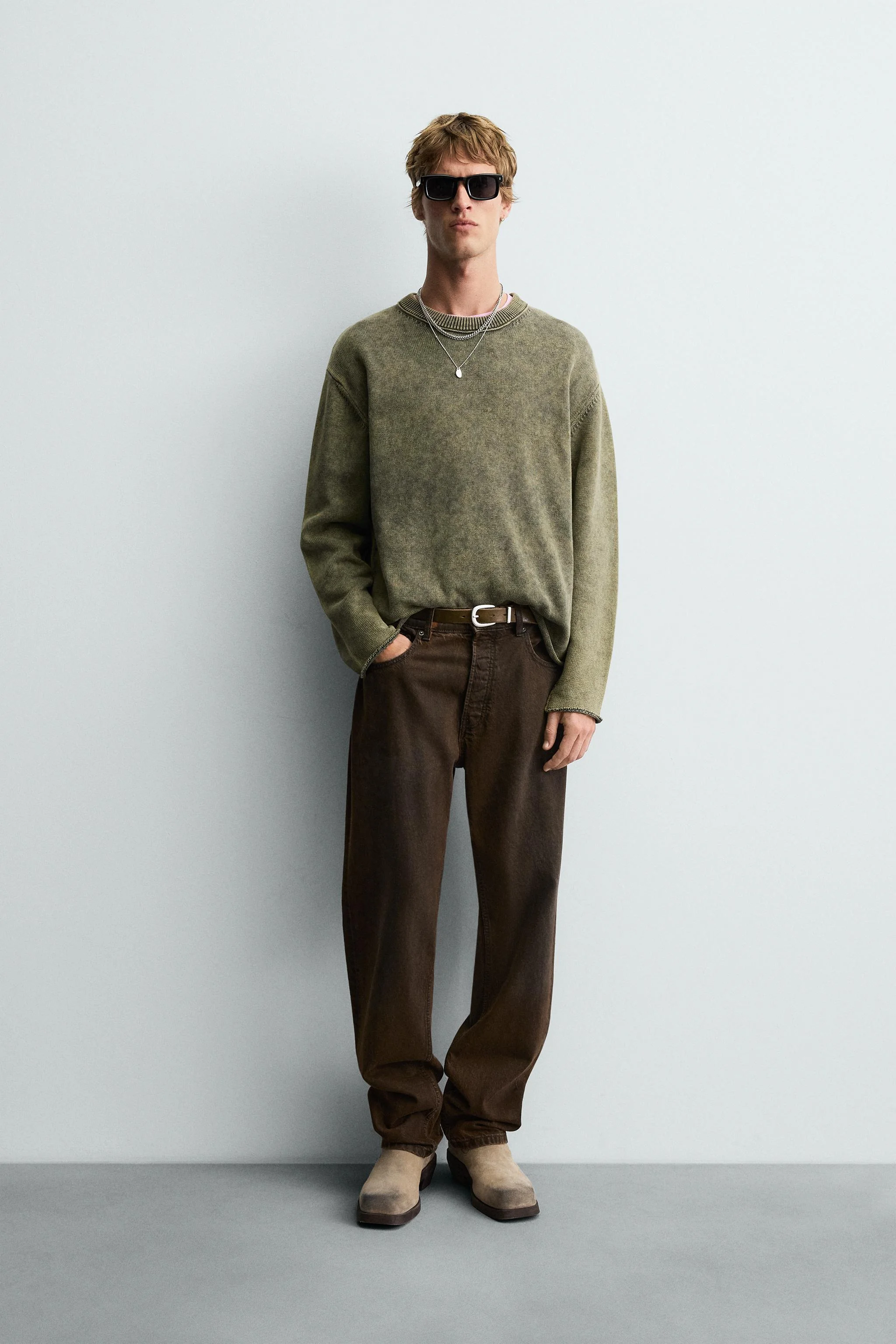 پلیور نخی شسته شده