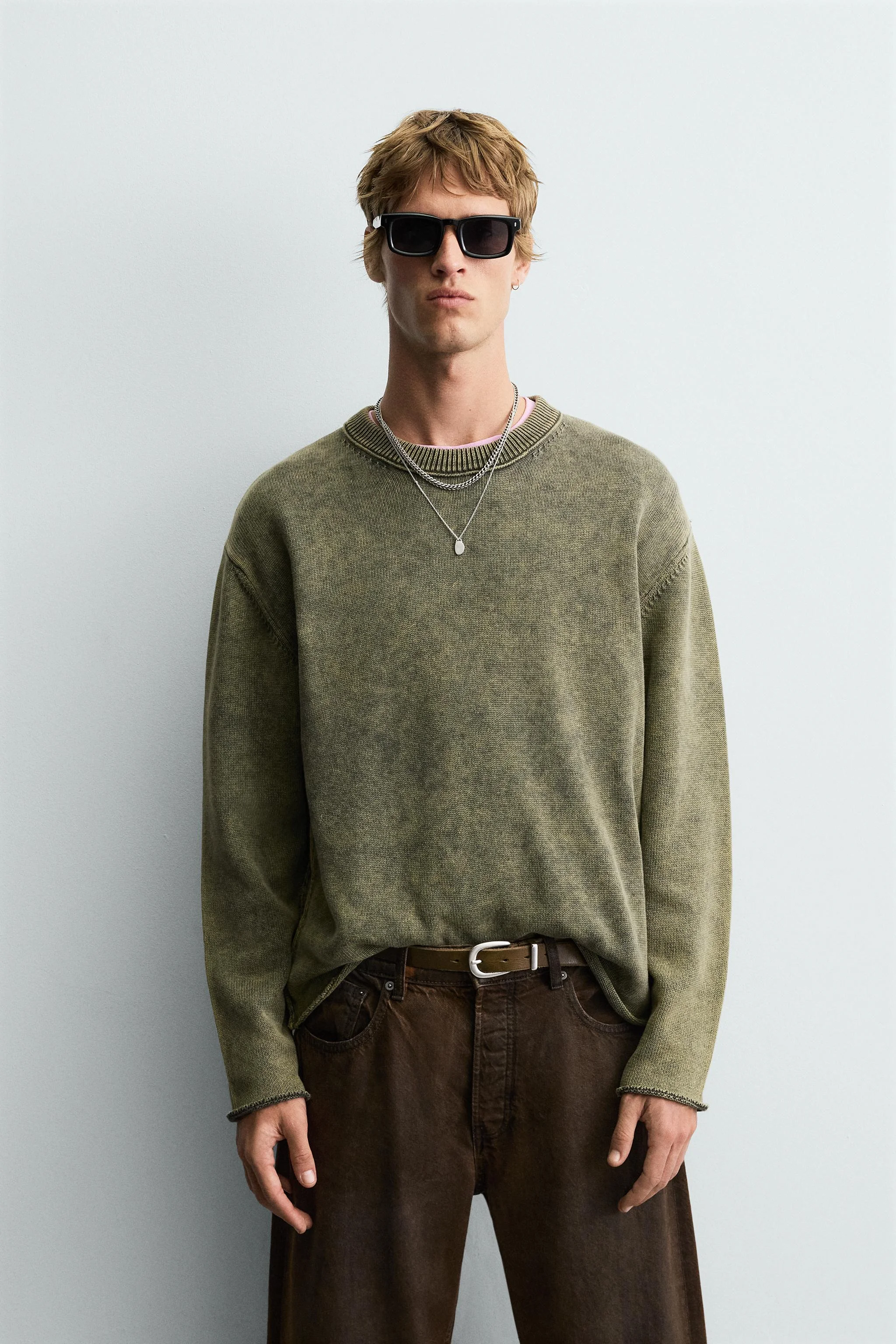 پلیور نخی شسته شده