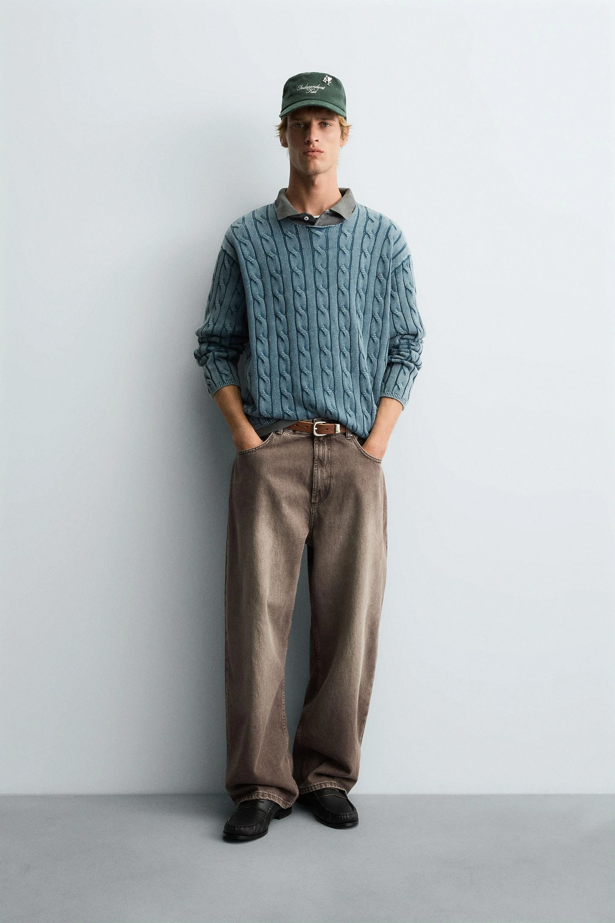 پلیور بافتنی کابل شوی شده پلیور بافتنی کابل شوی شده