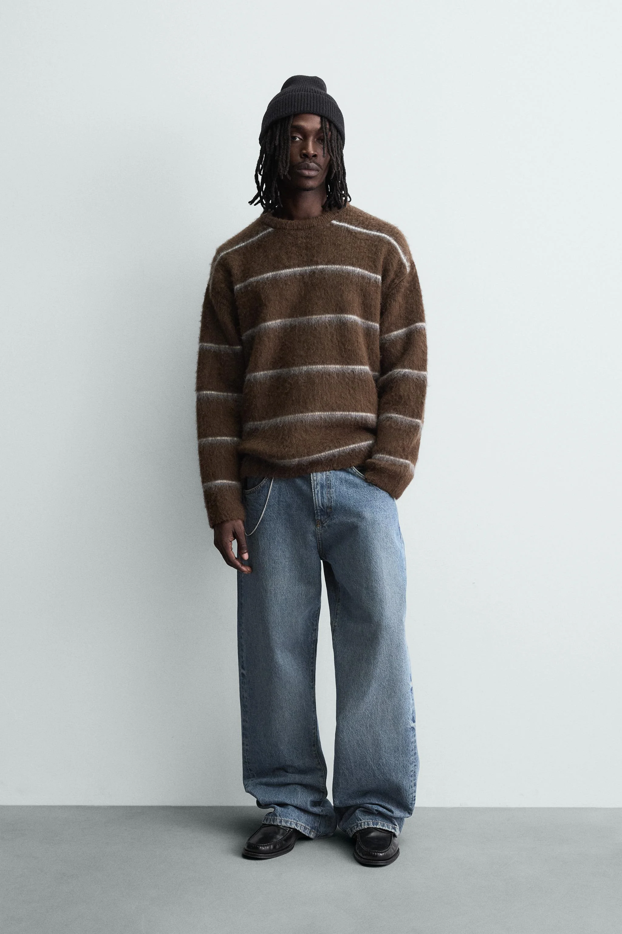 پلیور بافت راه راه پلیور بافت راه راه