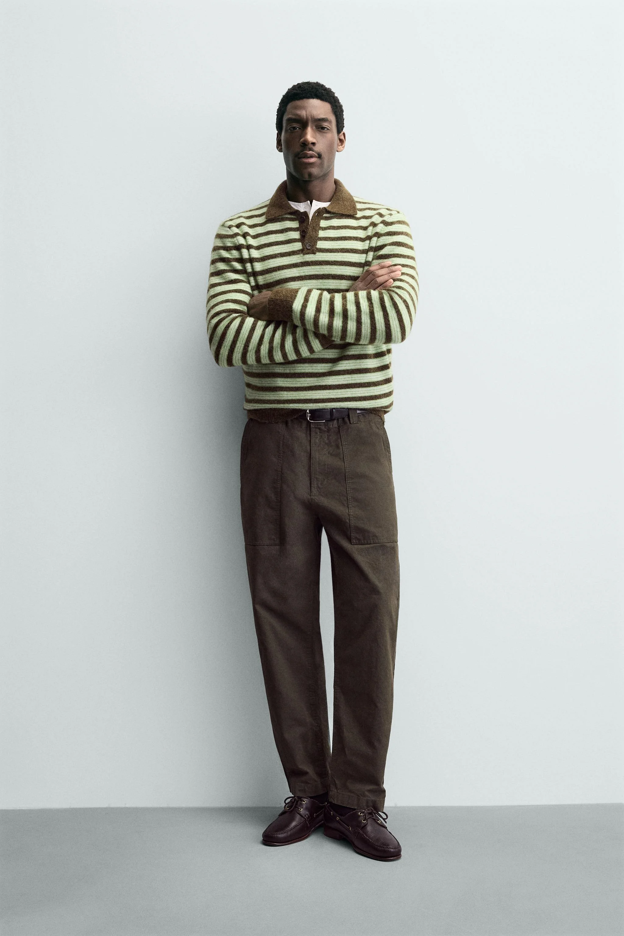 پولوشرت بافت راه راه