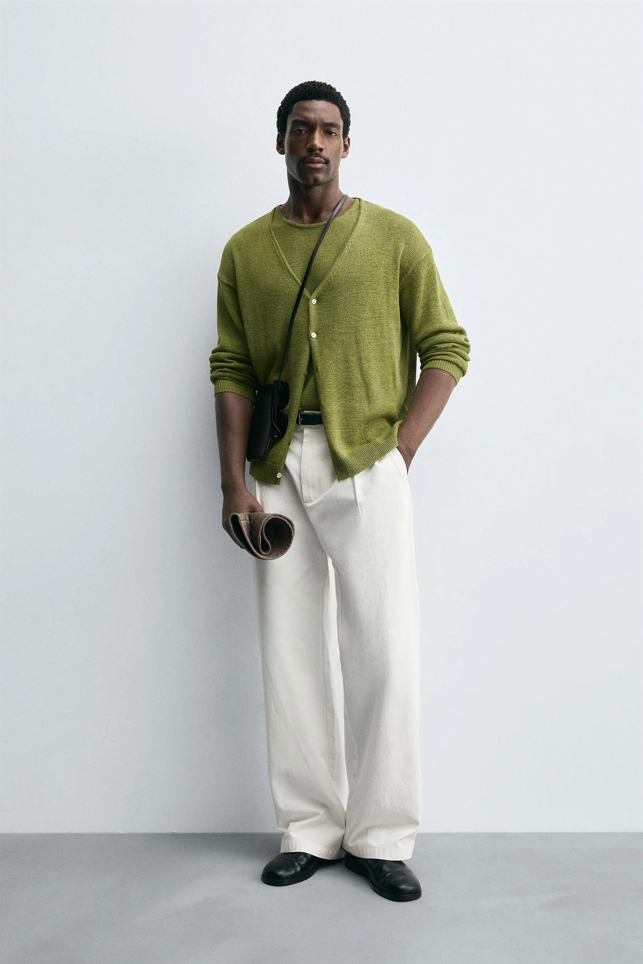 ژاکت بافتنی با ترکیب پارچه کتان ژاکت بافتنی با ترکیب پارچه کتان