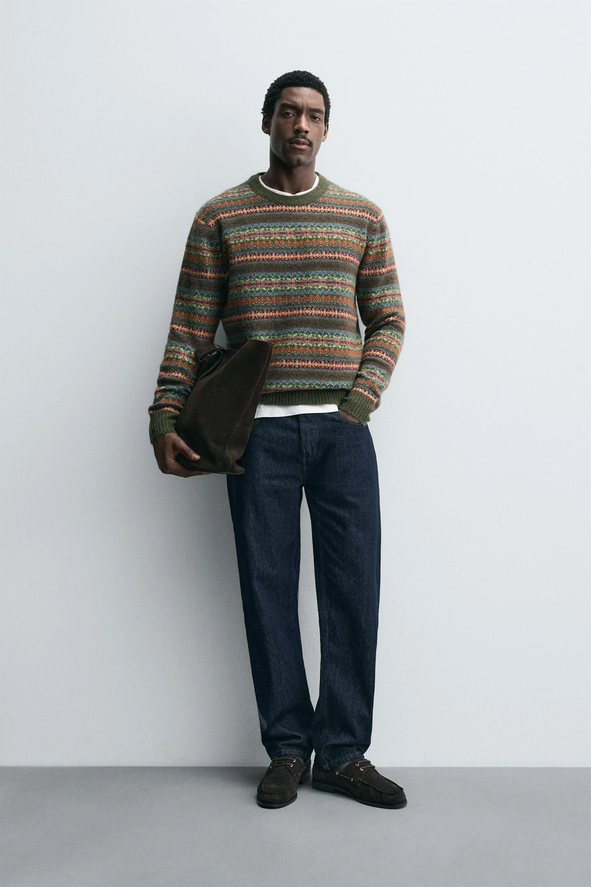 ژاکت ژاکارد طرح فیرآیل