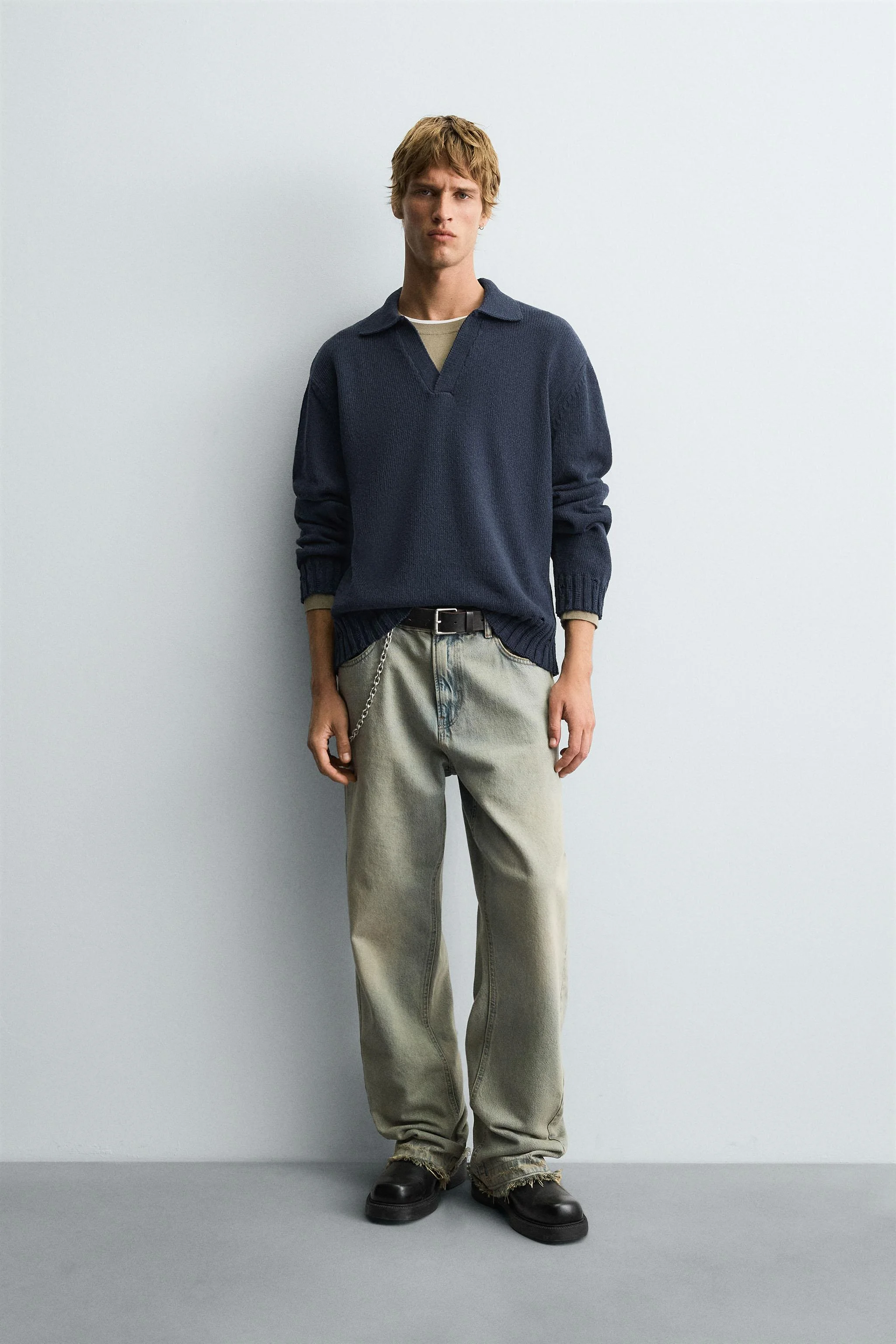 پولوشرت بافتنی طرح دار