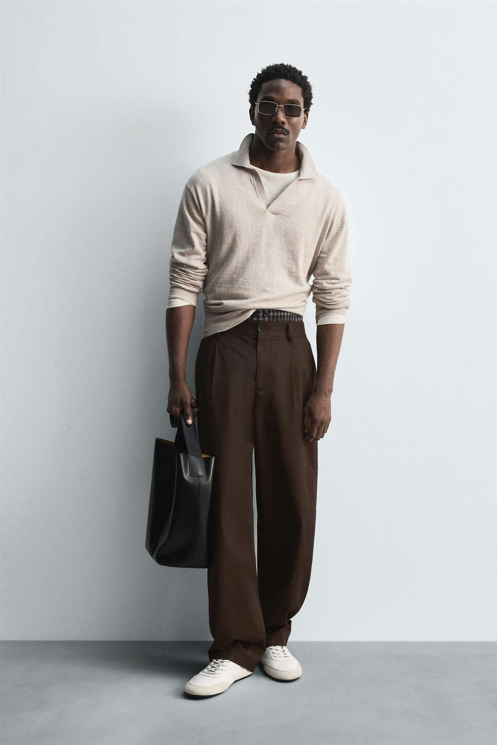 پولوشرت بافتنی یقه برگردان مردانه