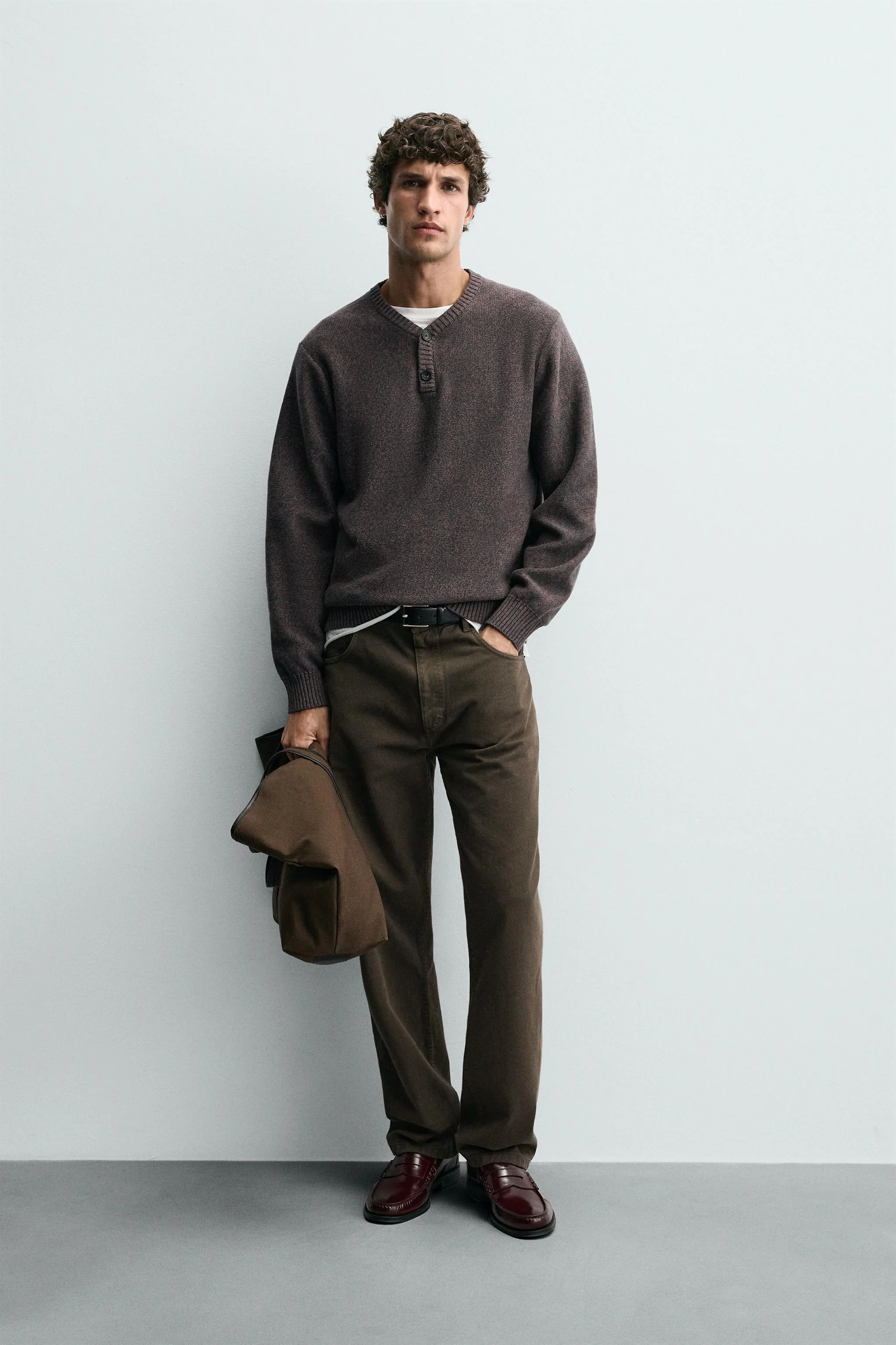 پلیور دکمه دار یقه هفت