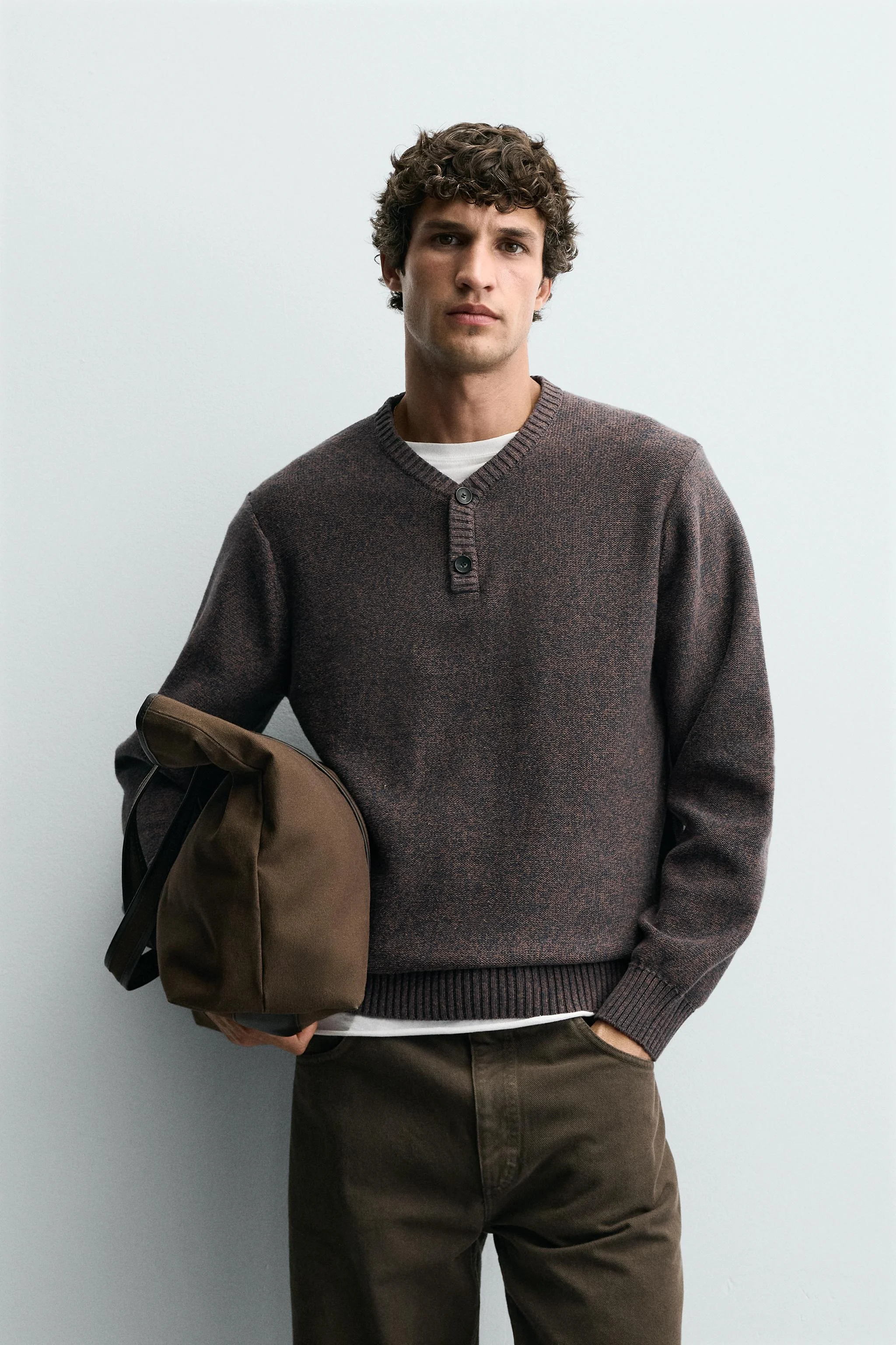 پلیور دکمه دار یقه هفت