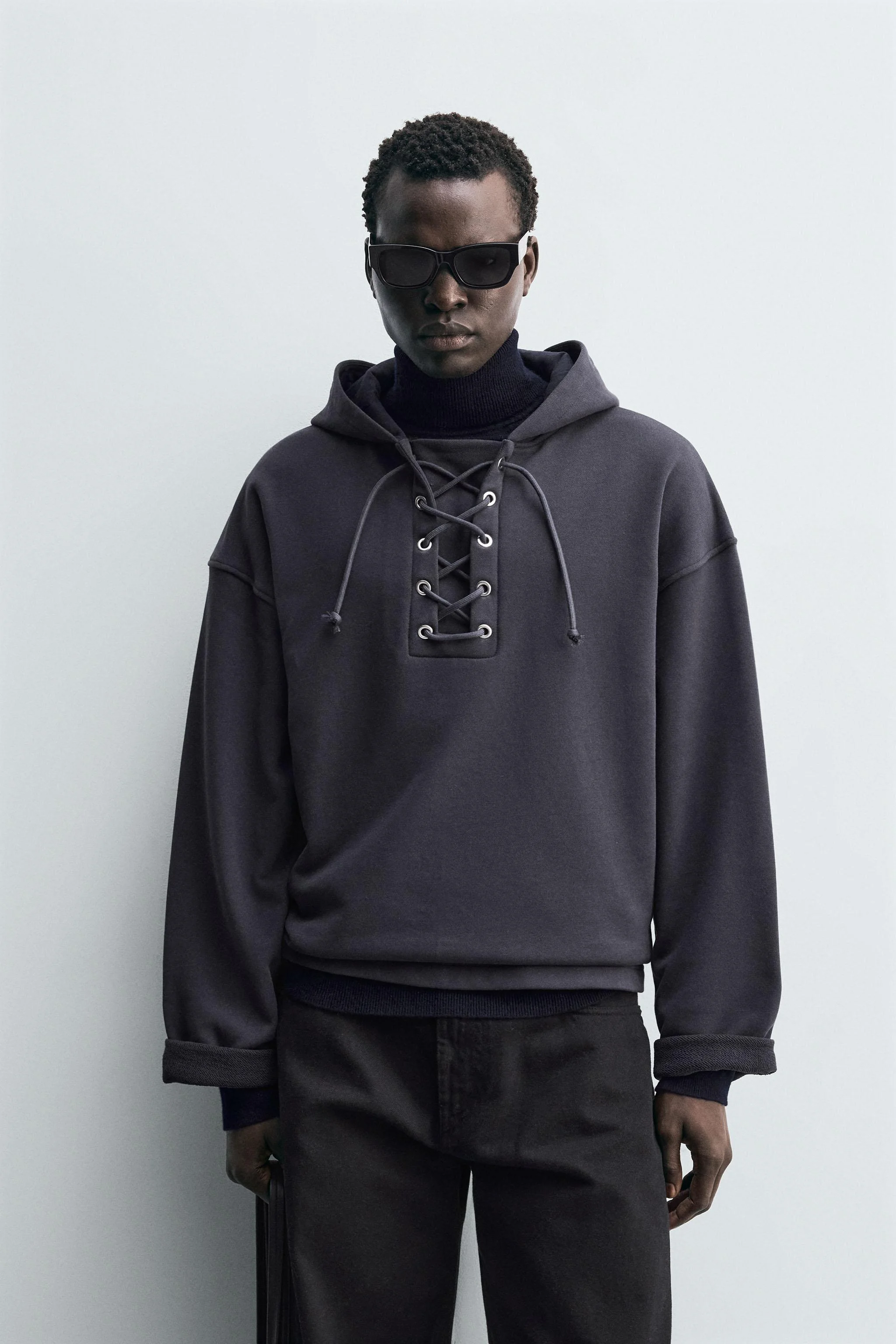 سویشرت بافت دار بند دار