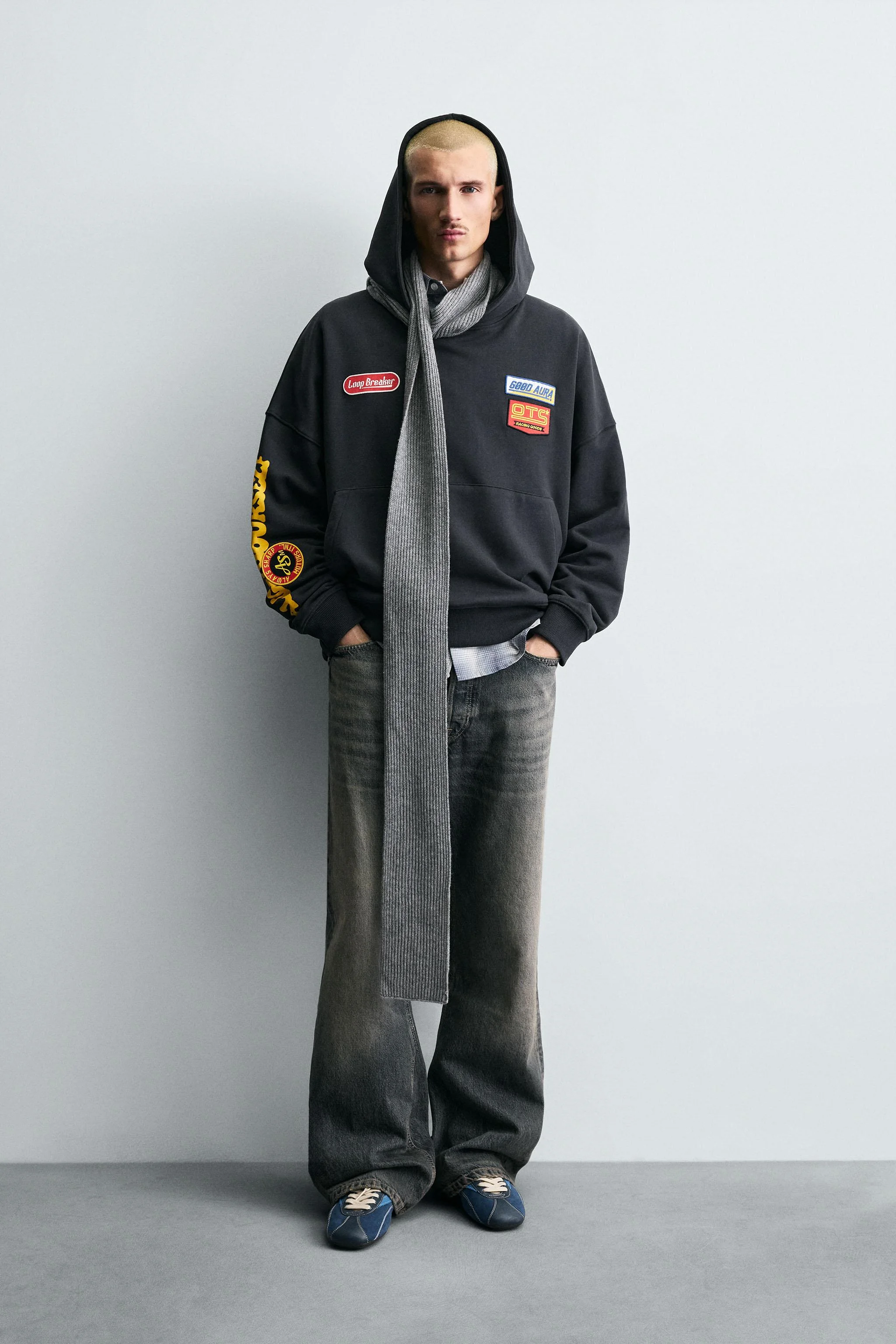 هودی پارچه‌ای ترکیبی