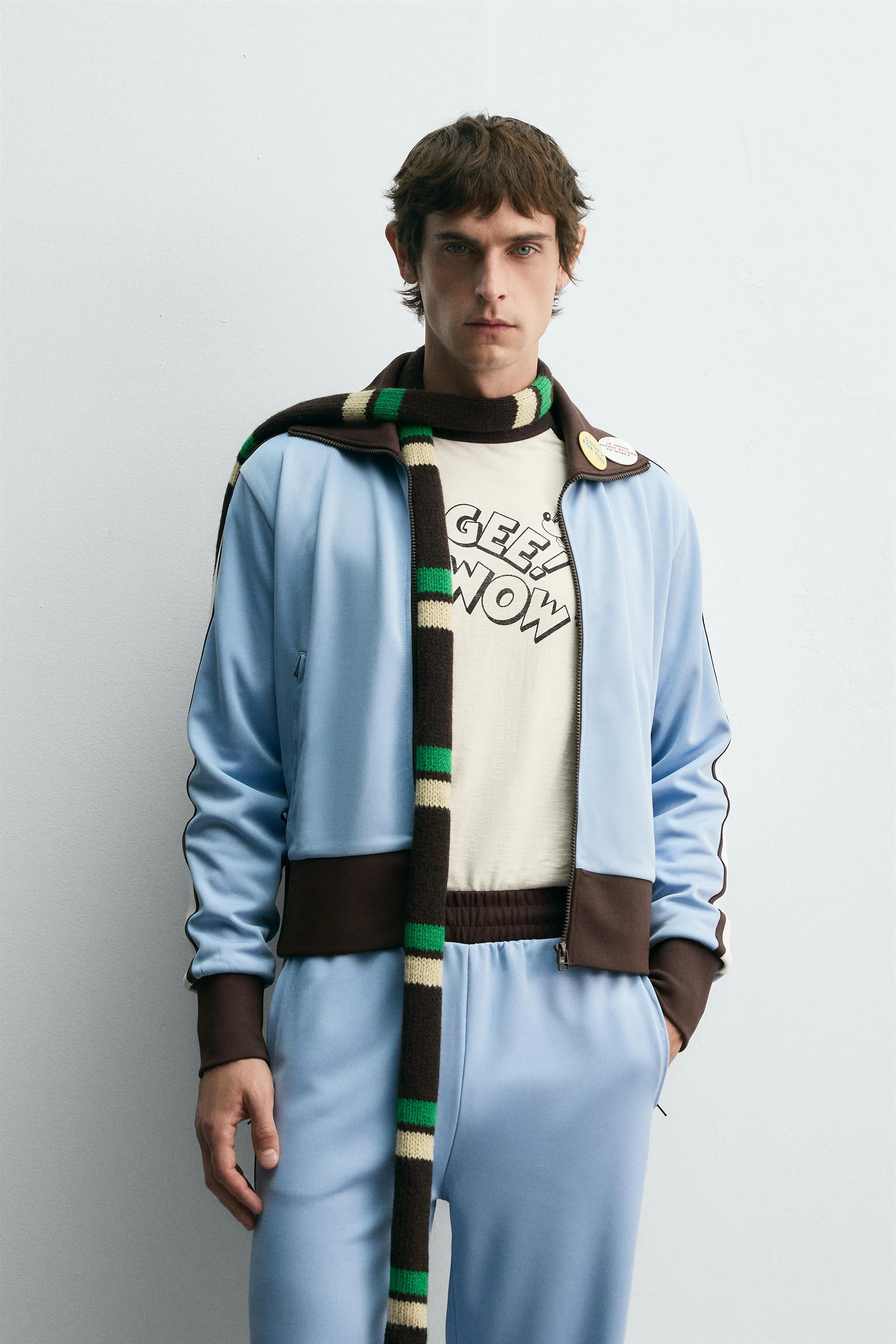 ژاکت ورزشی کوتاه با تضاد رنگ هری لمبرت برای زارا ایکس دیزنی