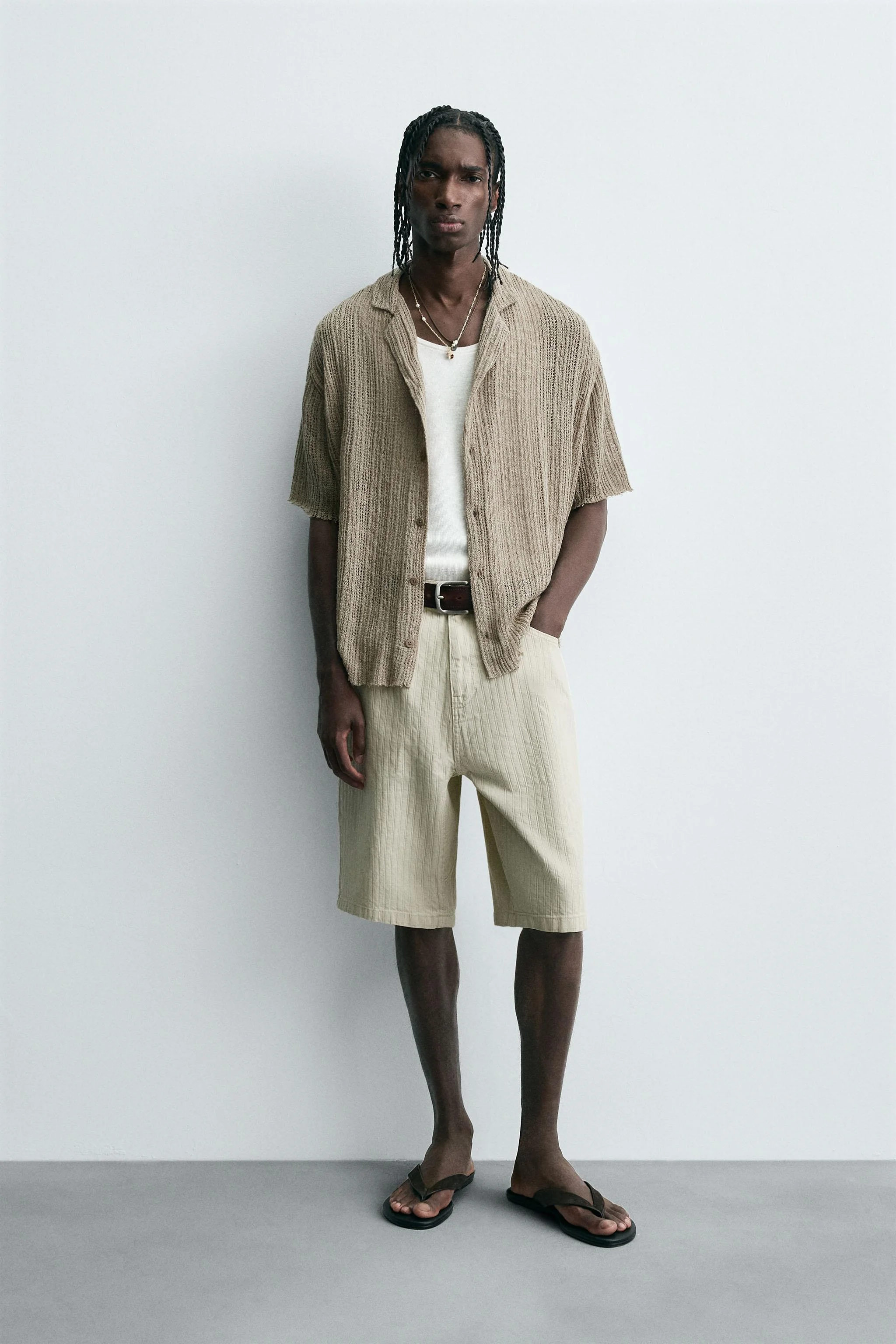 پیراهن بافتنی با بافت برجسته