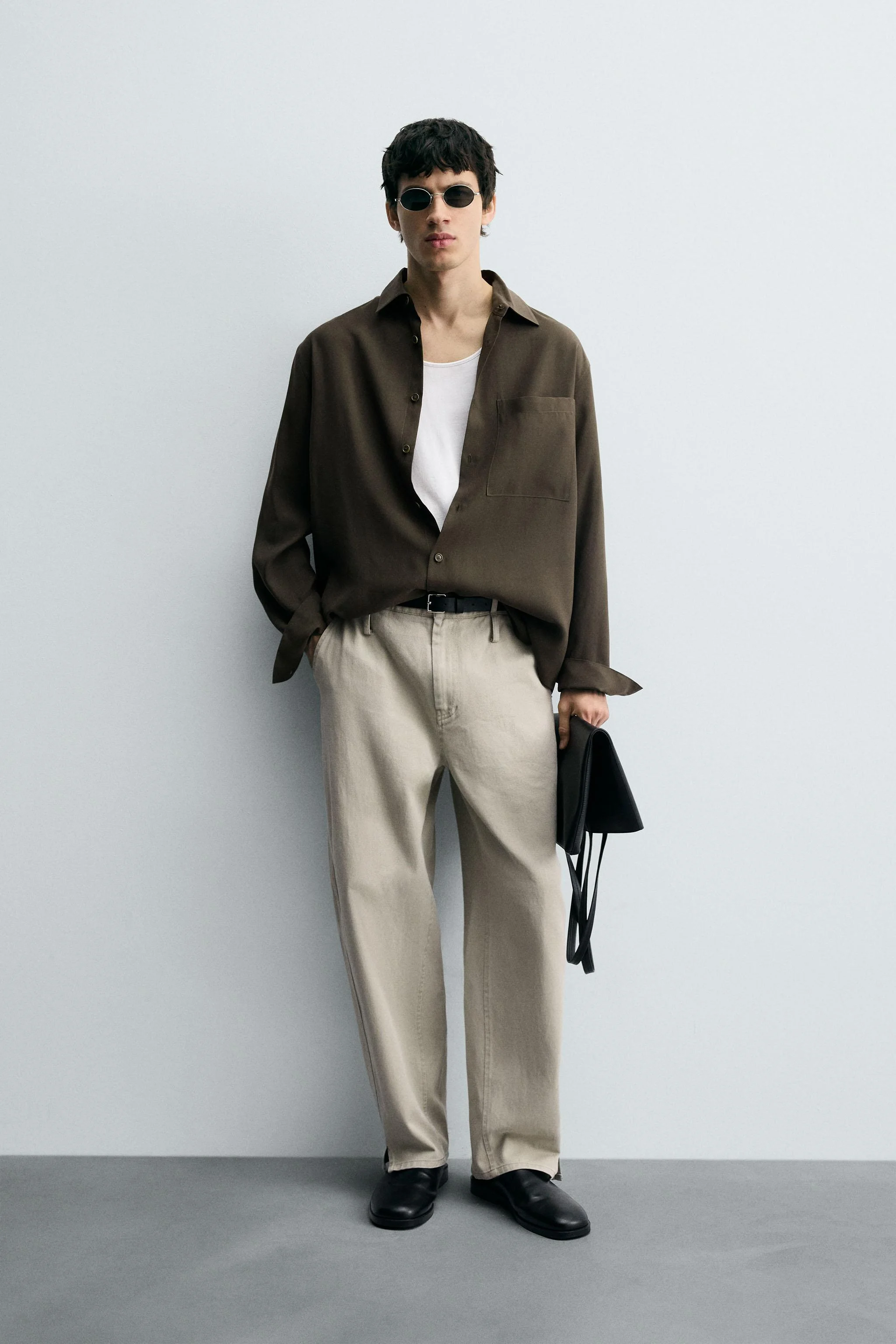 پیراهن آزاد با پارچه روان