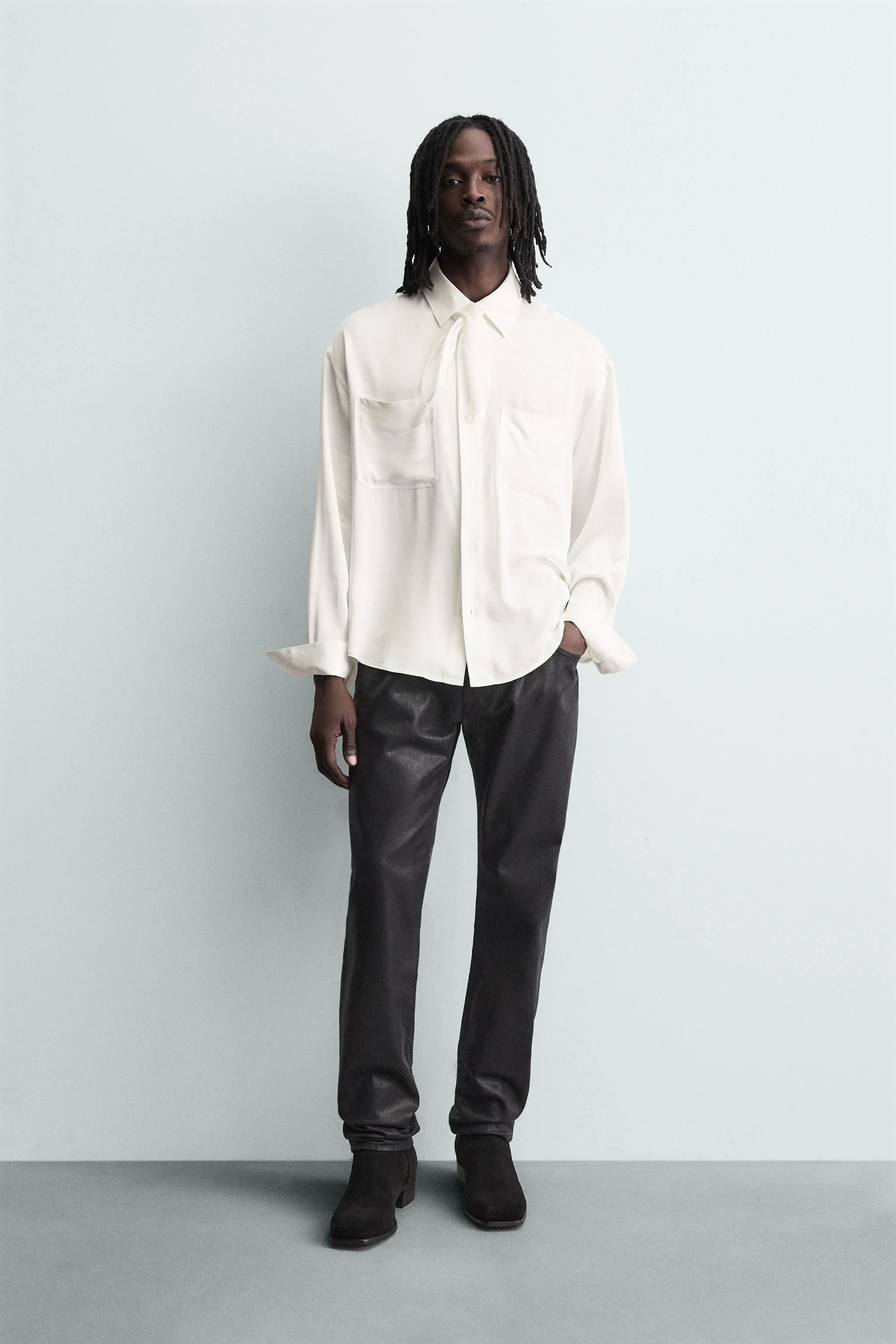 پیراهن روان طرح دستمال سر