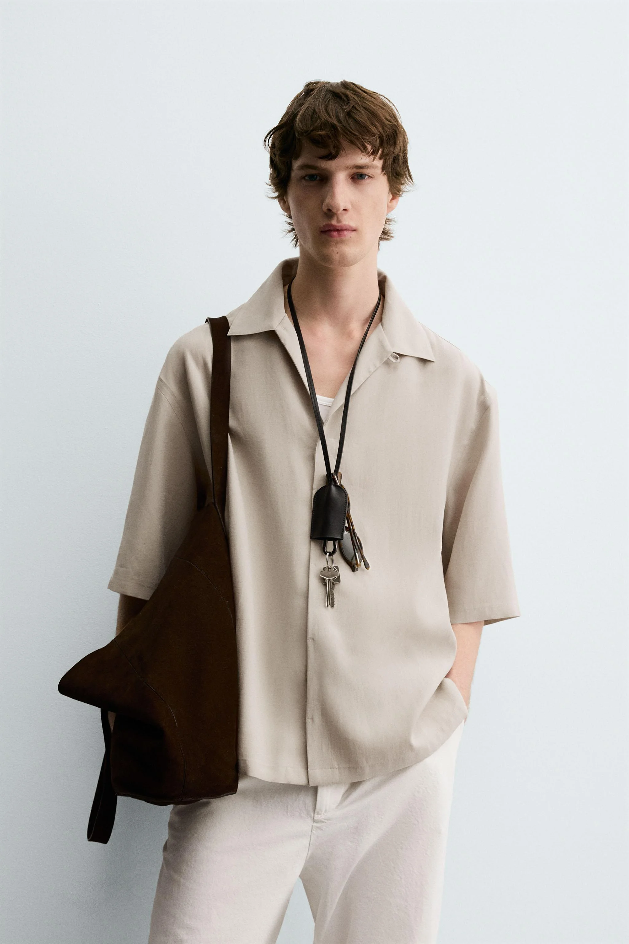 پیراهن آزاد با پارچه روان