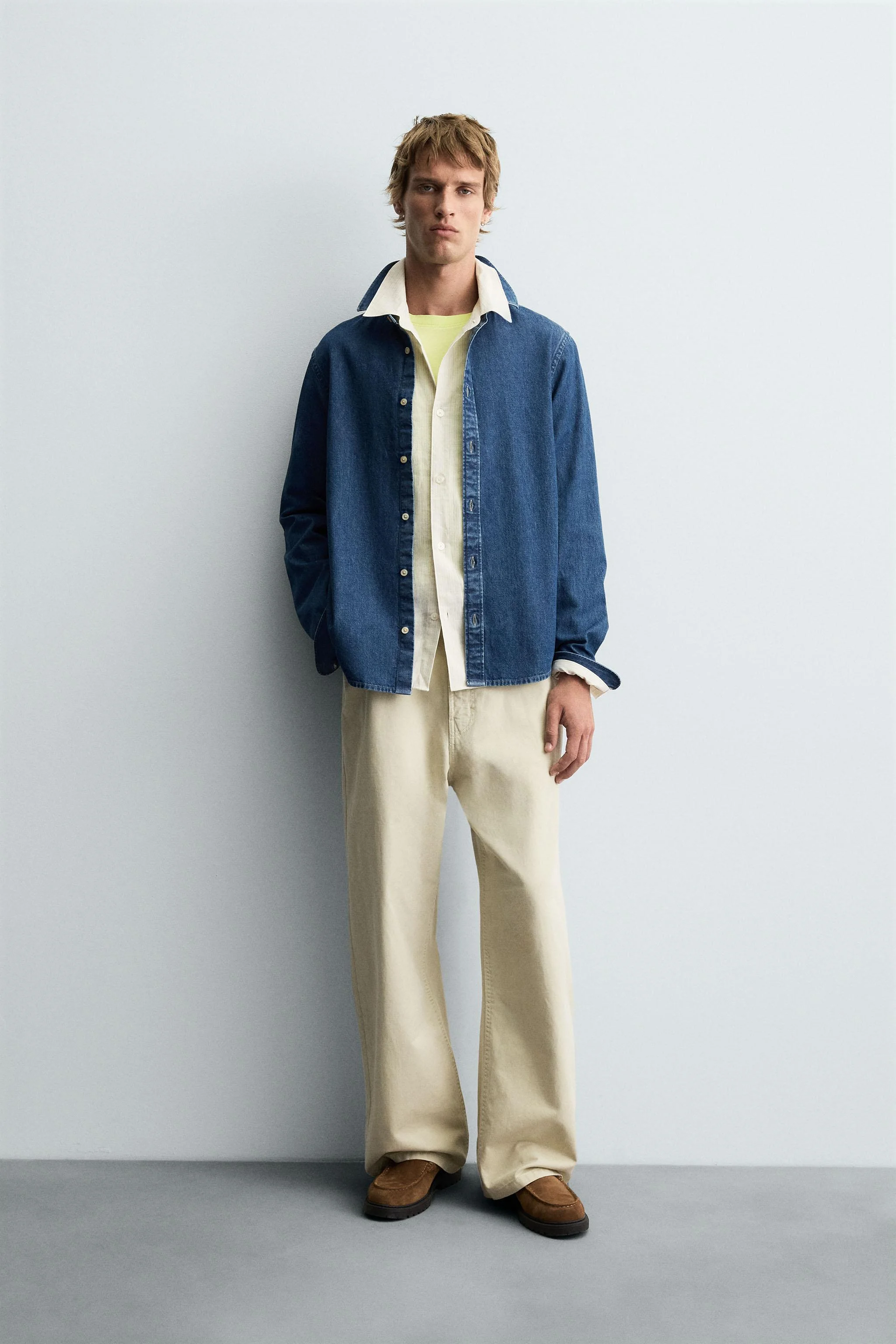 پیراهن جین با دوخت تزئینی