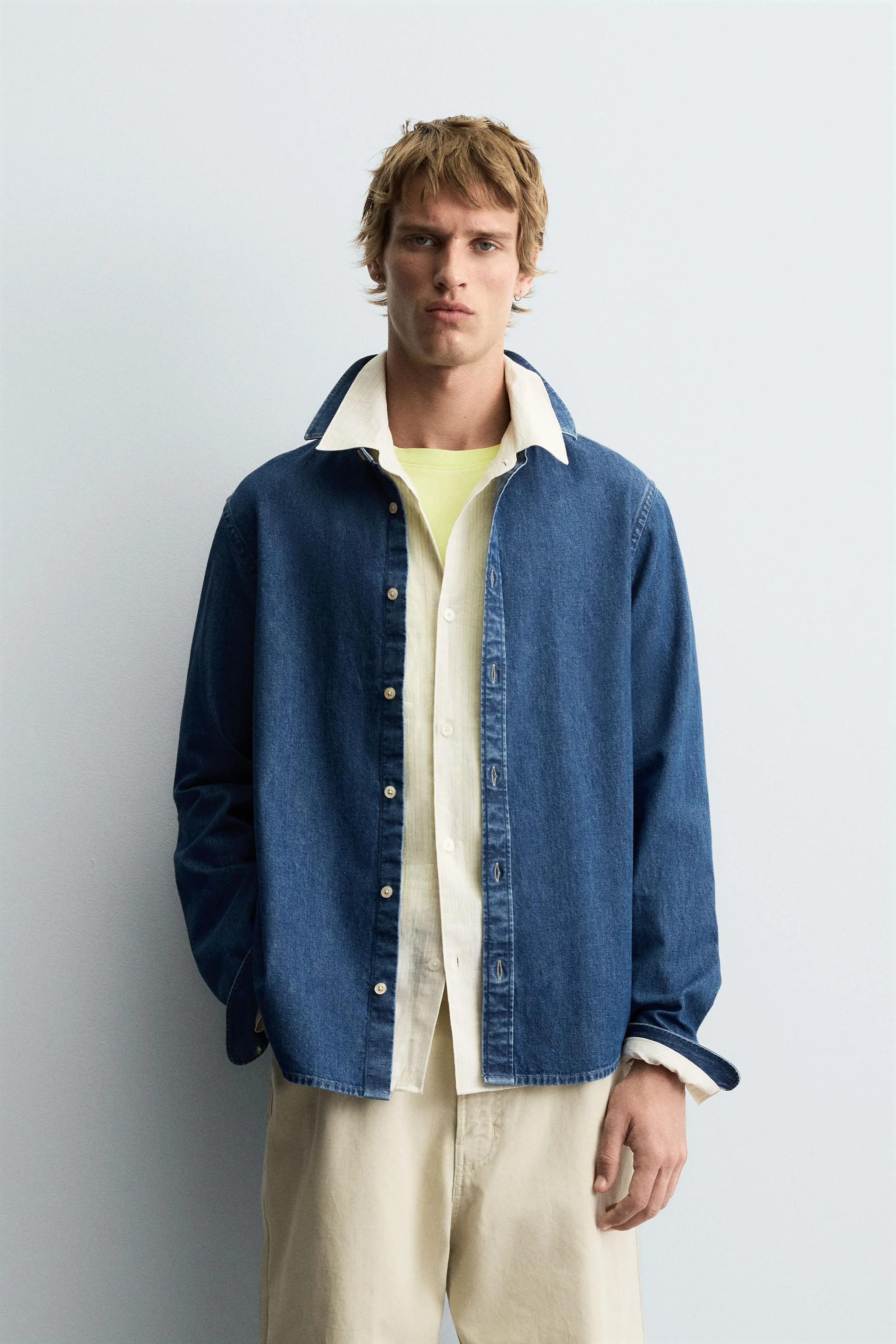 پیراهن جین با دوخت تزئینی