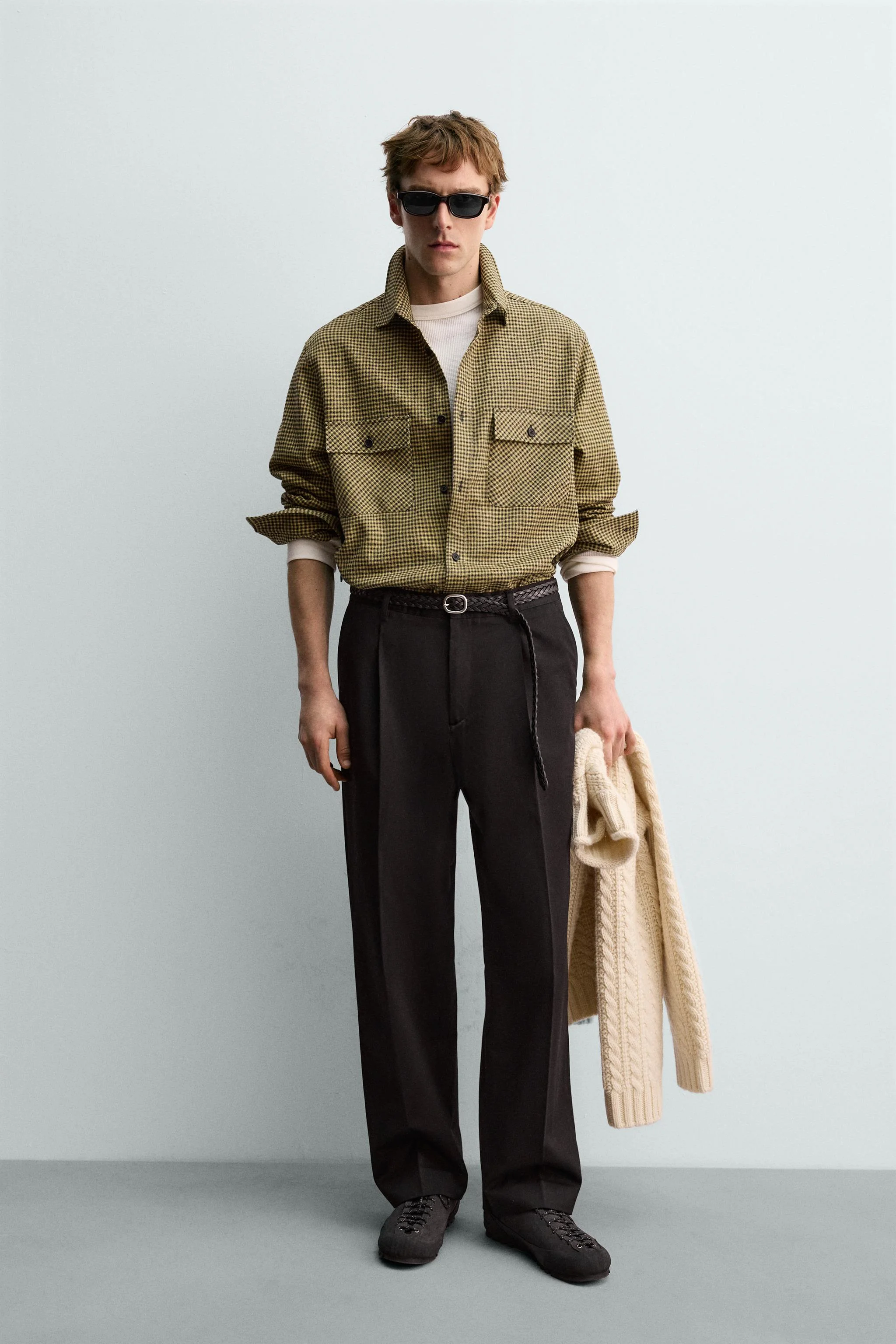 پیراهن فلانل چهارخانه آرون لوین ایکس زارا