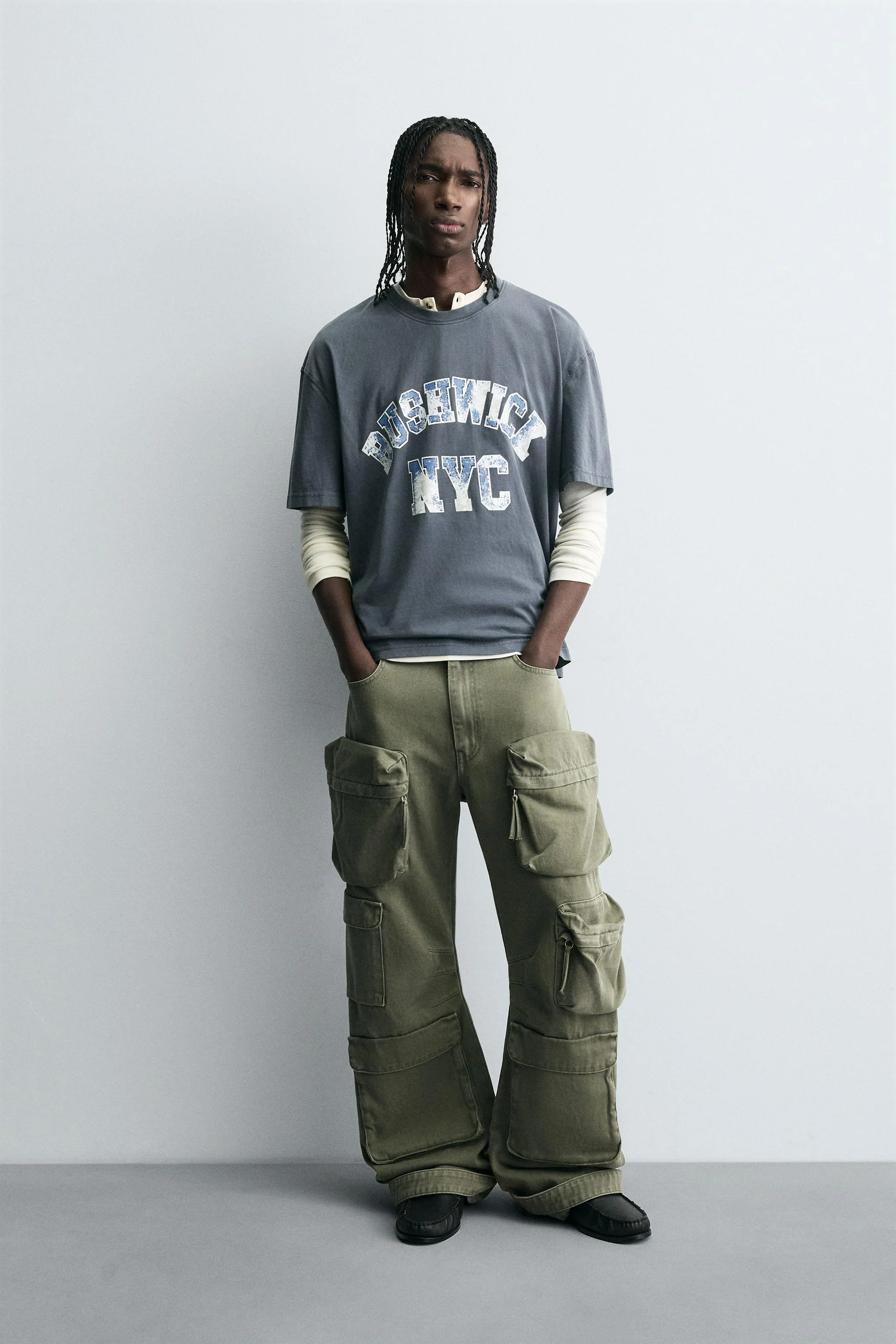 تی شرت طرح دار با چاپ شسته شده