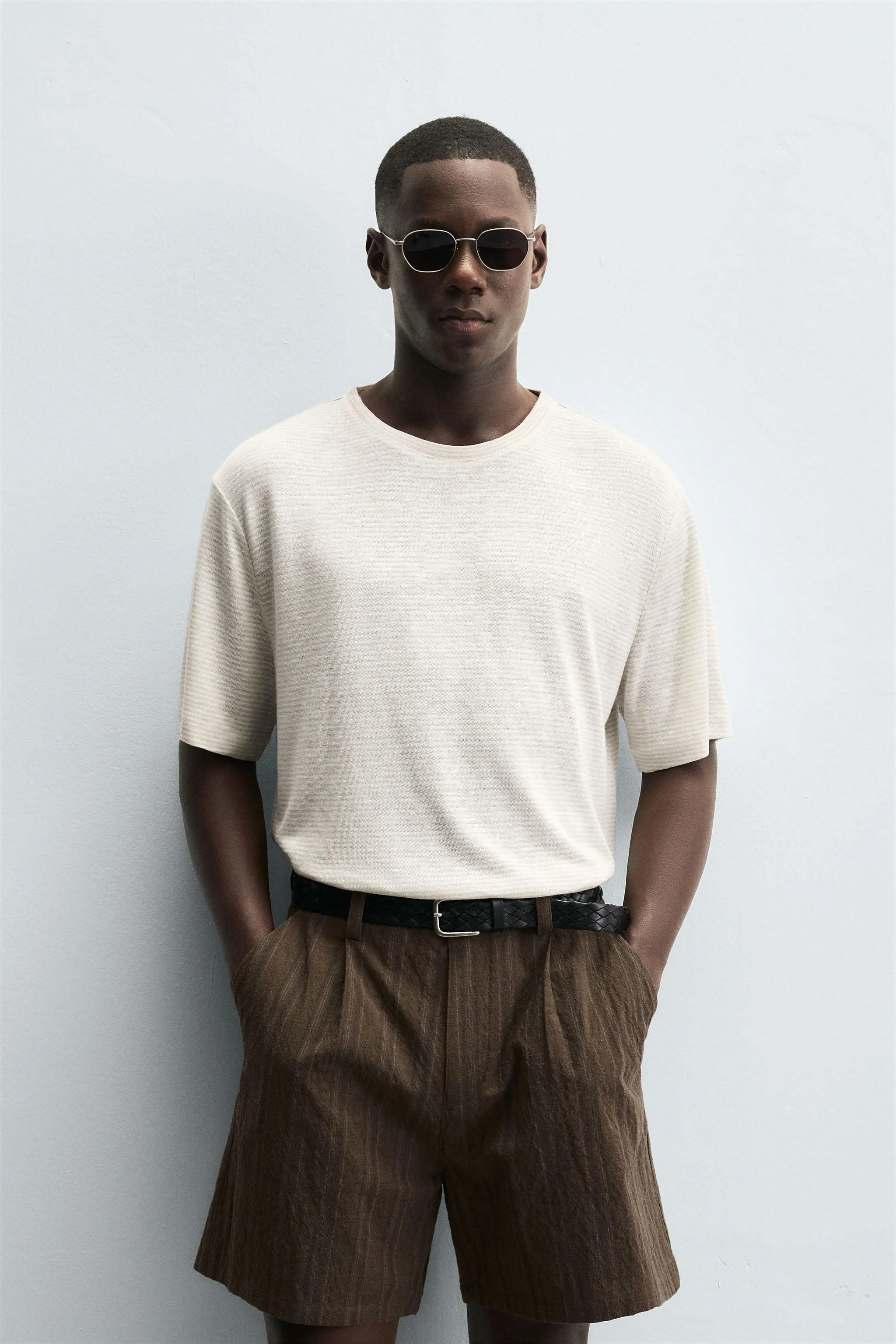 تی‌شرت راه راه ویسکوز-کنفی