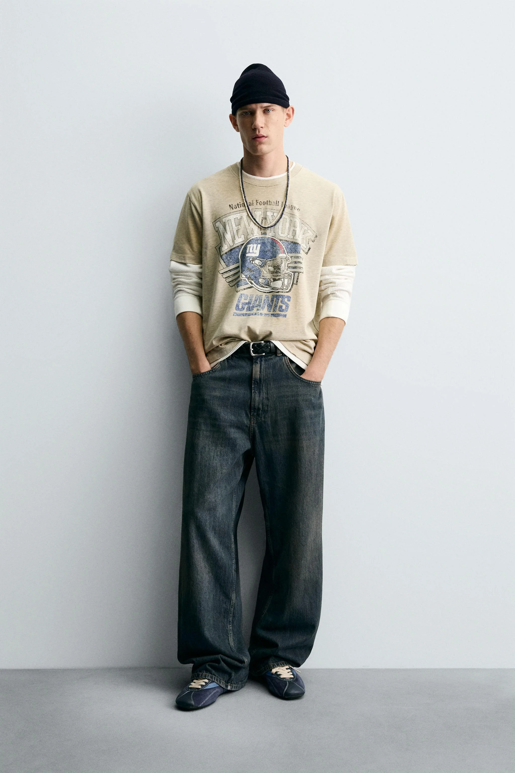 تی شرت شسته شده تیم فوتبال نیویورک جاینتز