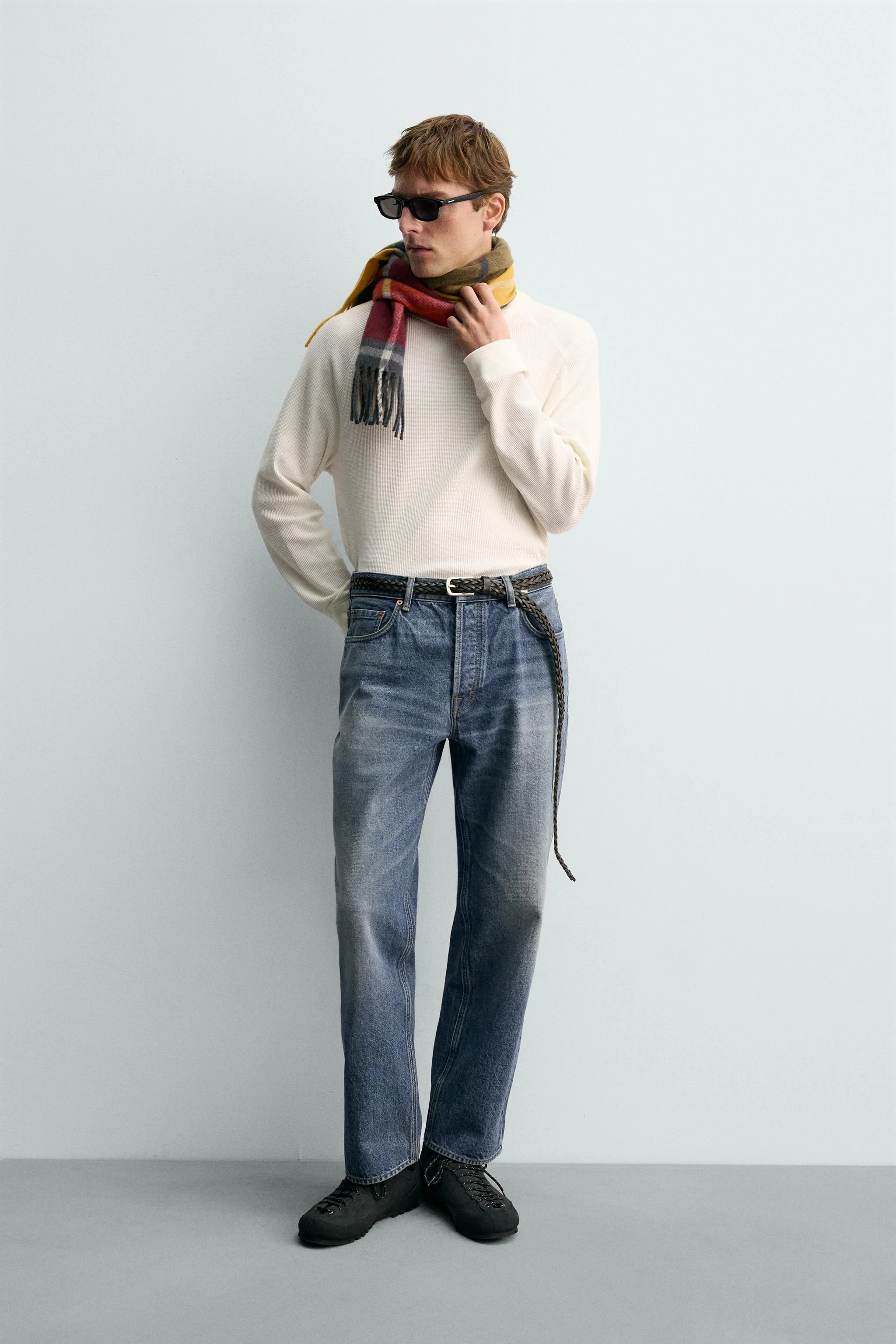 تی‌شرت بافتنی وافل با بافت برجسته AARON LEVINE X ZARA