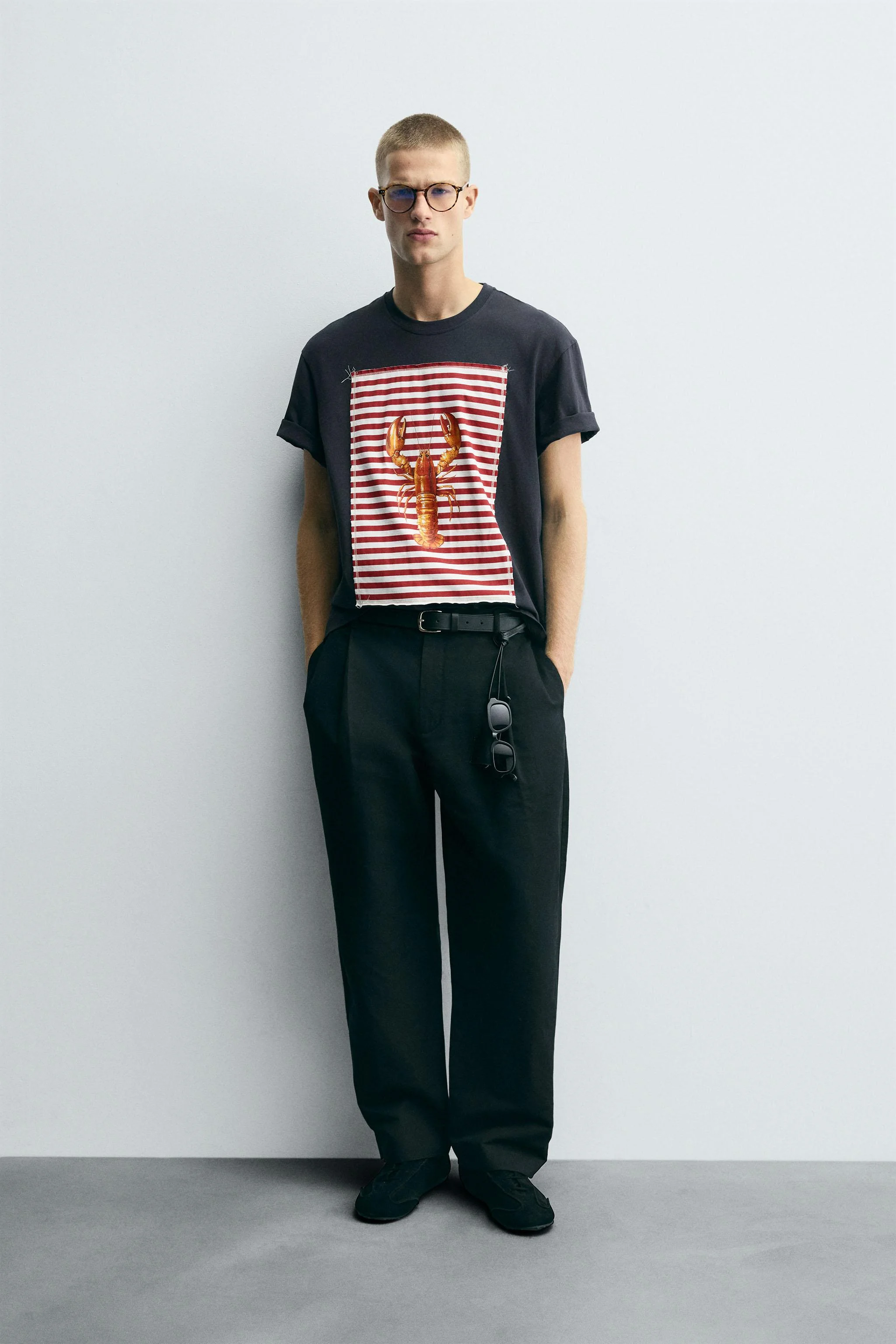 تی شرت طرح خرچنگ