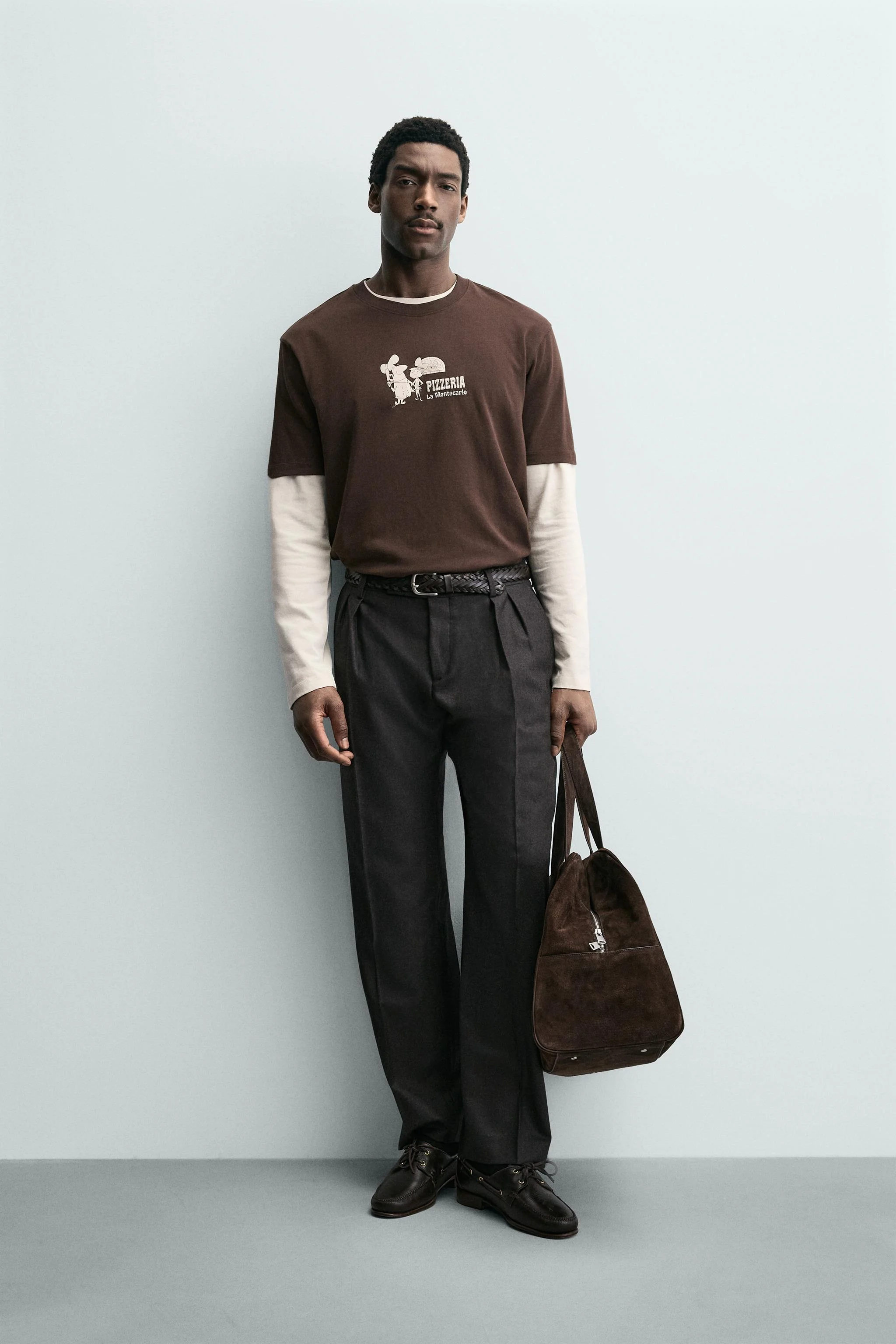 تی شرت طرح پیتزا فروشی لا مونتکارلو