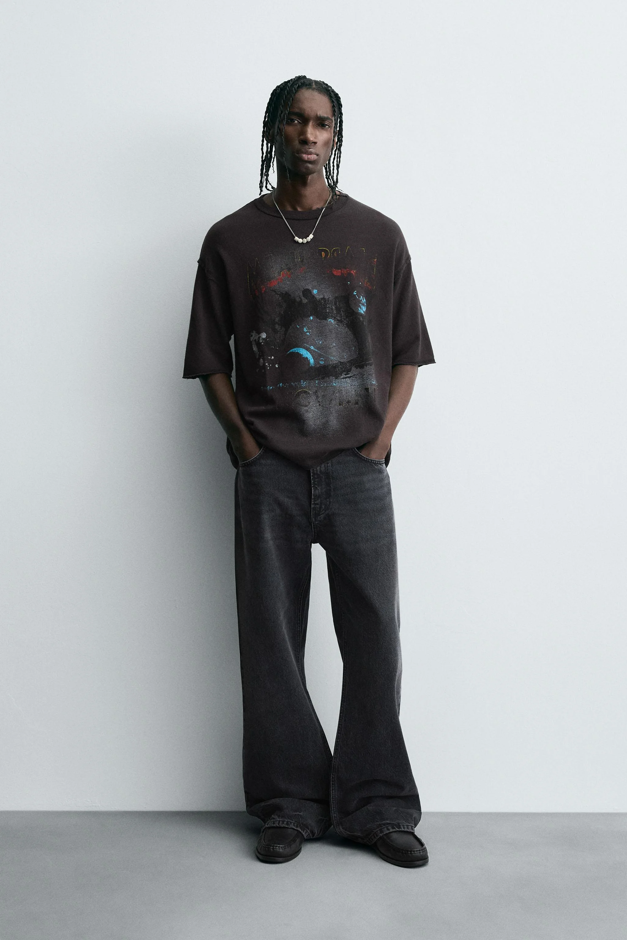 تی شرت بافتنی طرح دار