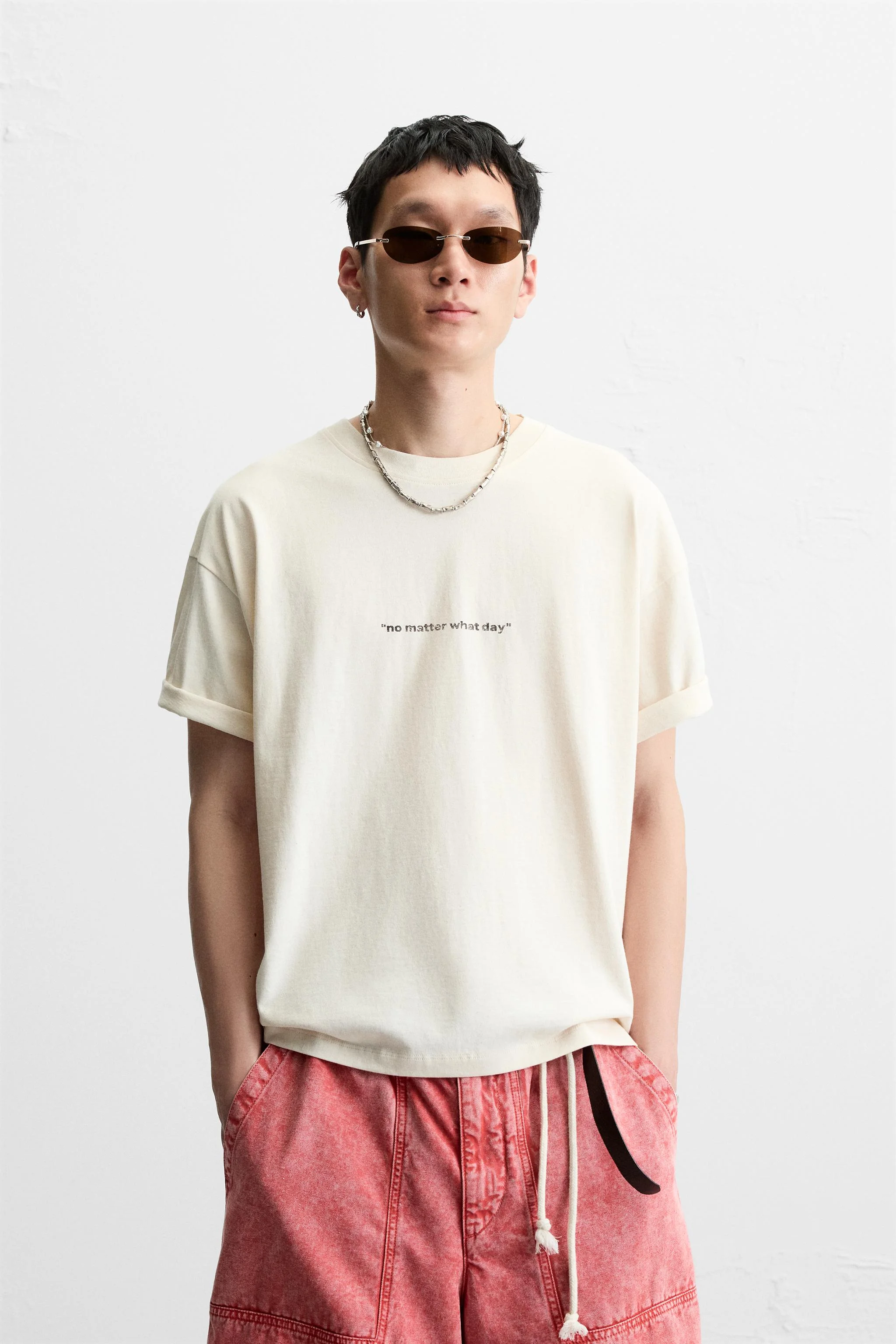 تی شرت طرح چاپی شسته شده