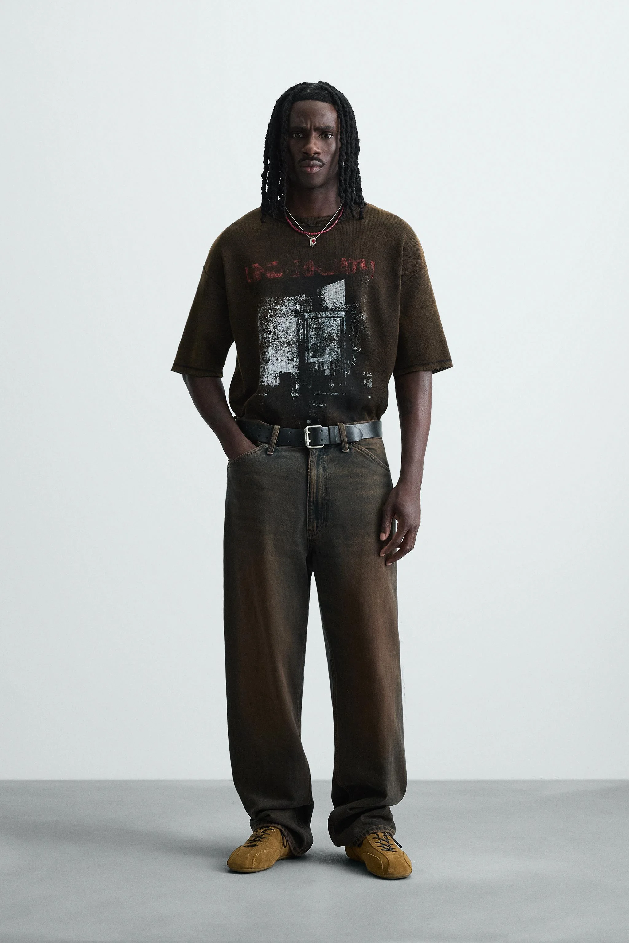 تی شرت بافتنی طرح دار