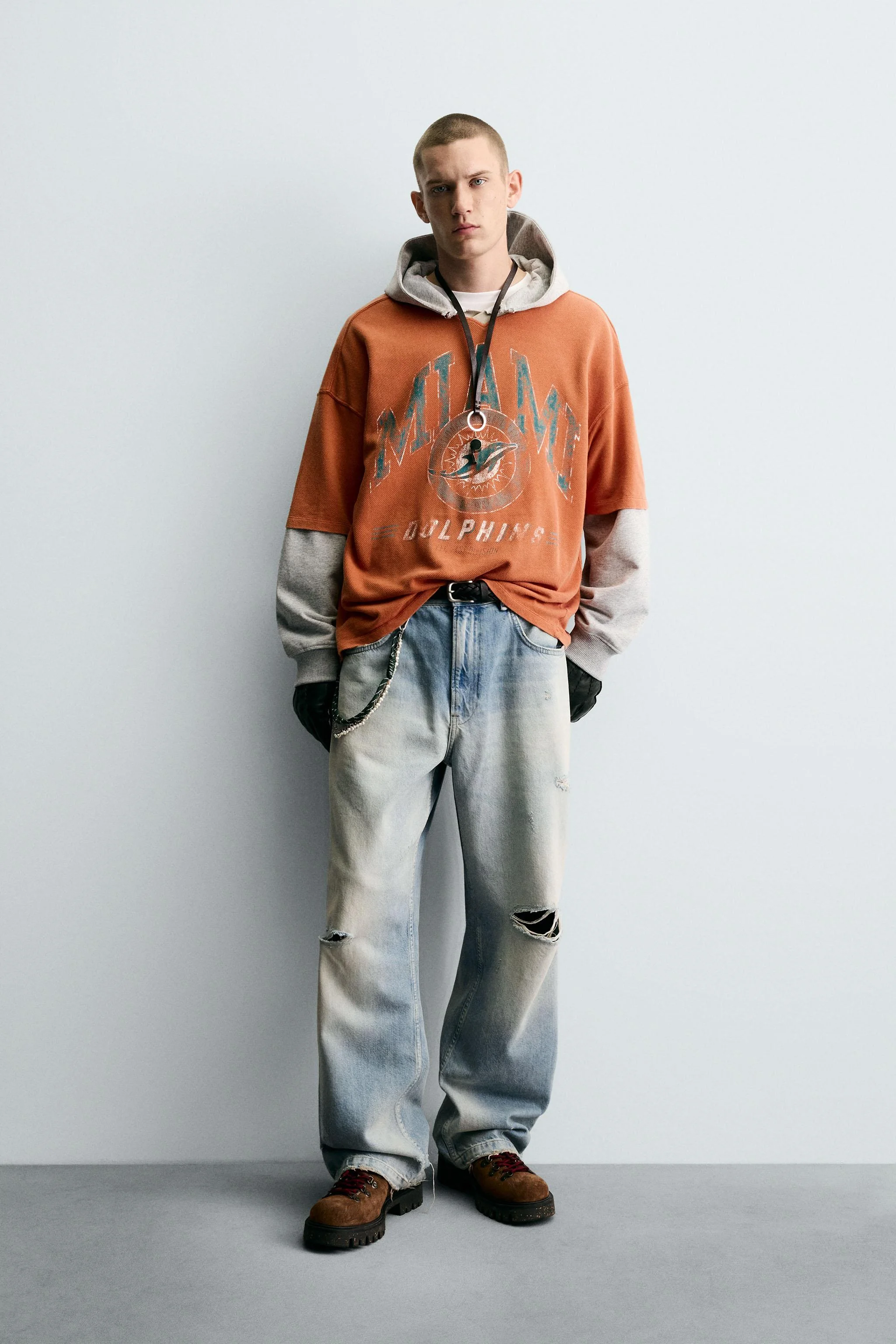 تی شرت بافت دار ان اف ال میامی دلفینز تی شرت بافت دار ان اف ال میامی دلفینز