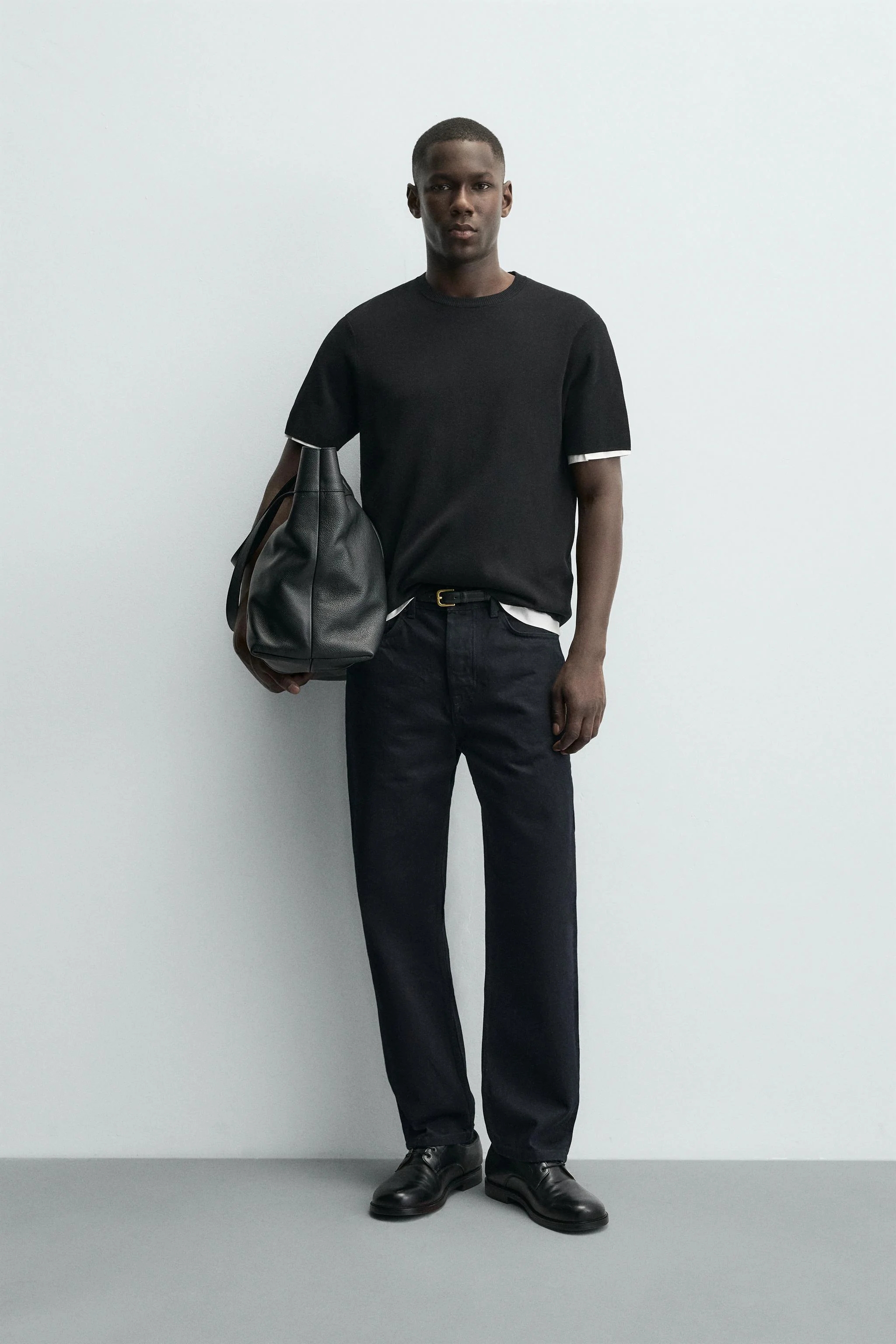 تی‌شرت بافتنی با تن خور راحت