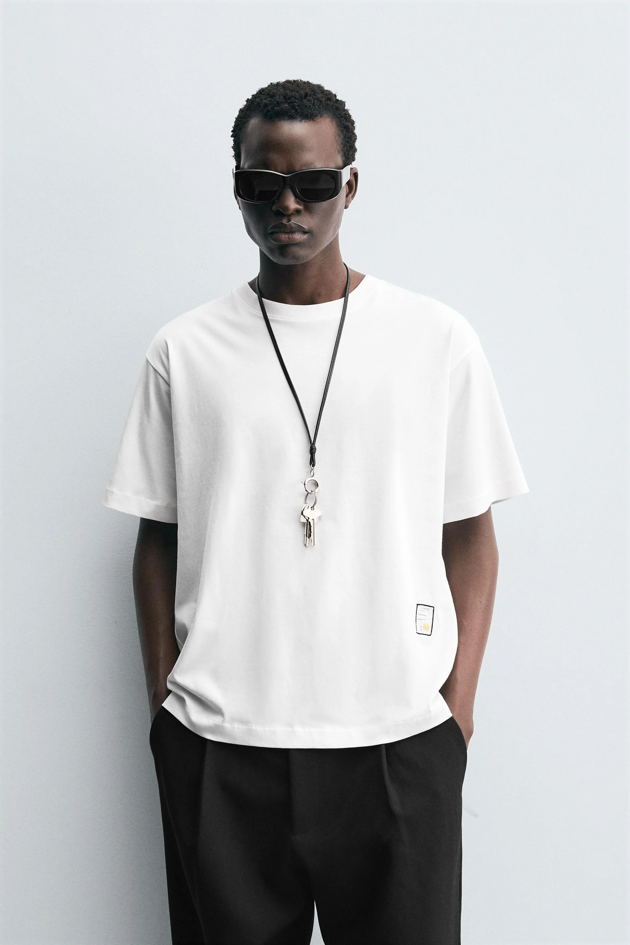 تی شرت طرح تکه دوزی متضاد