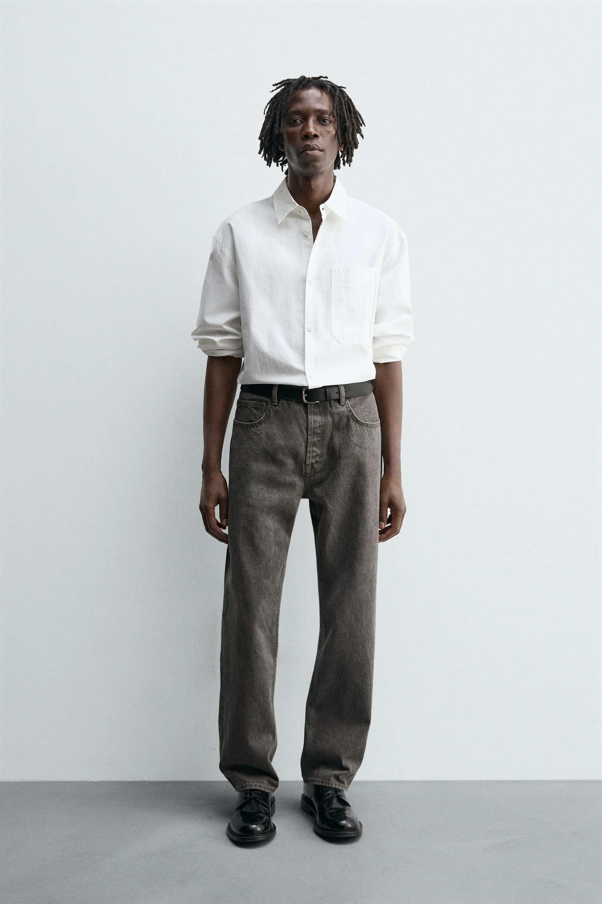 شلوار جین راسته فیت شسته شده