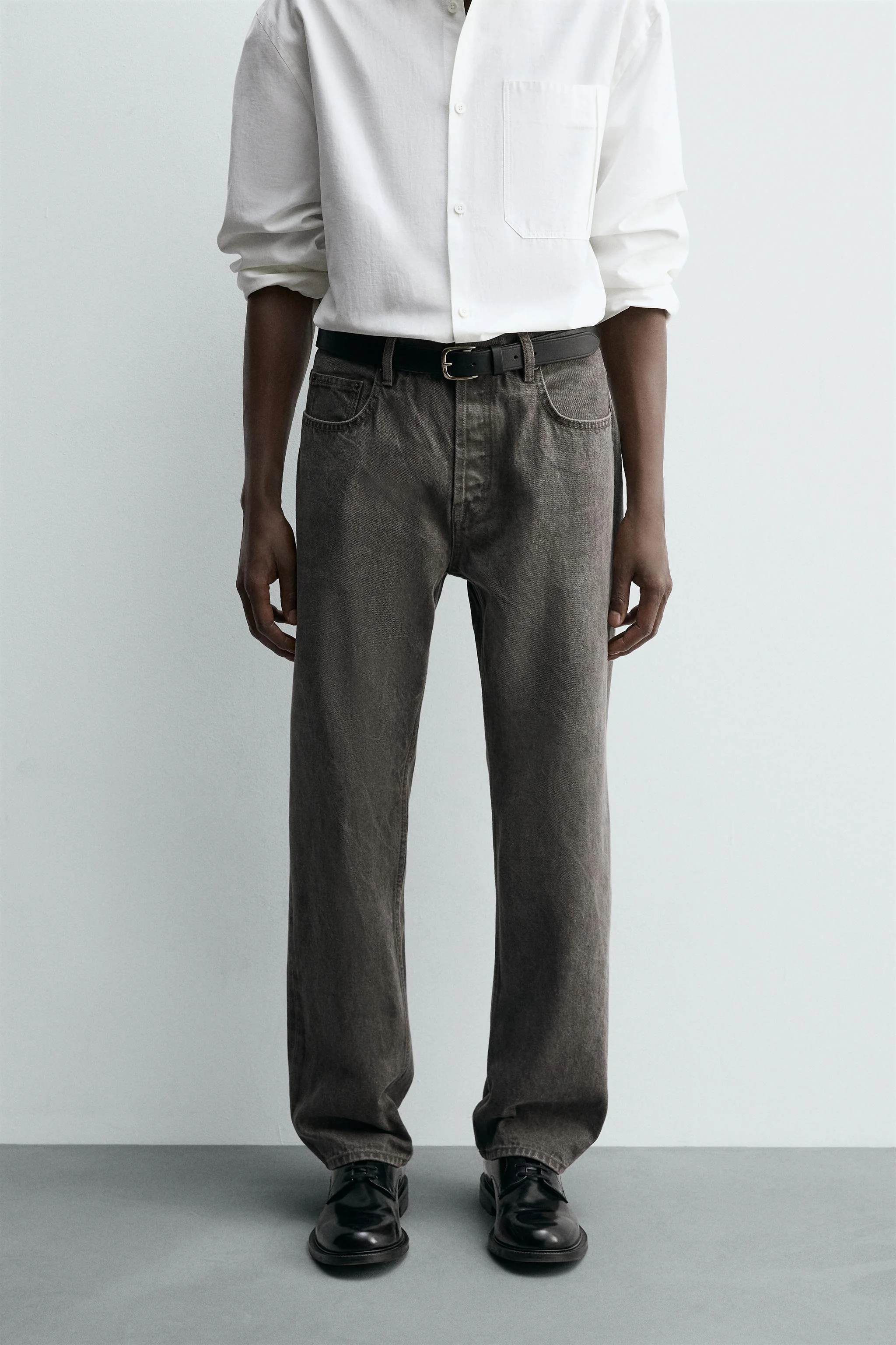 شلوار جین راسته فیت شسته شده