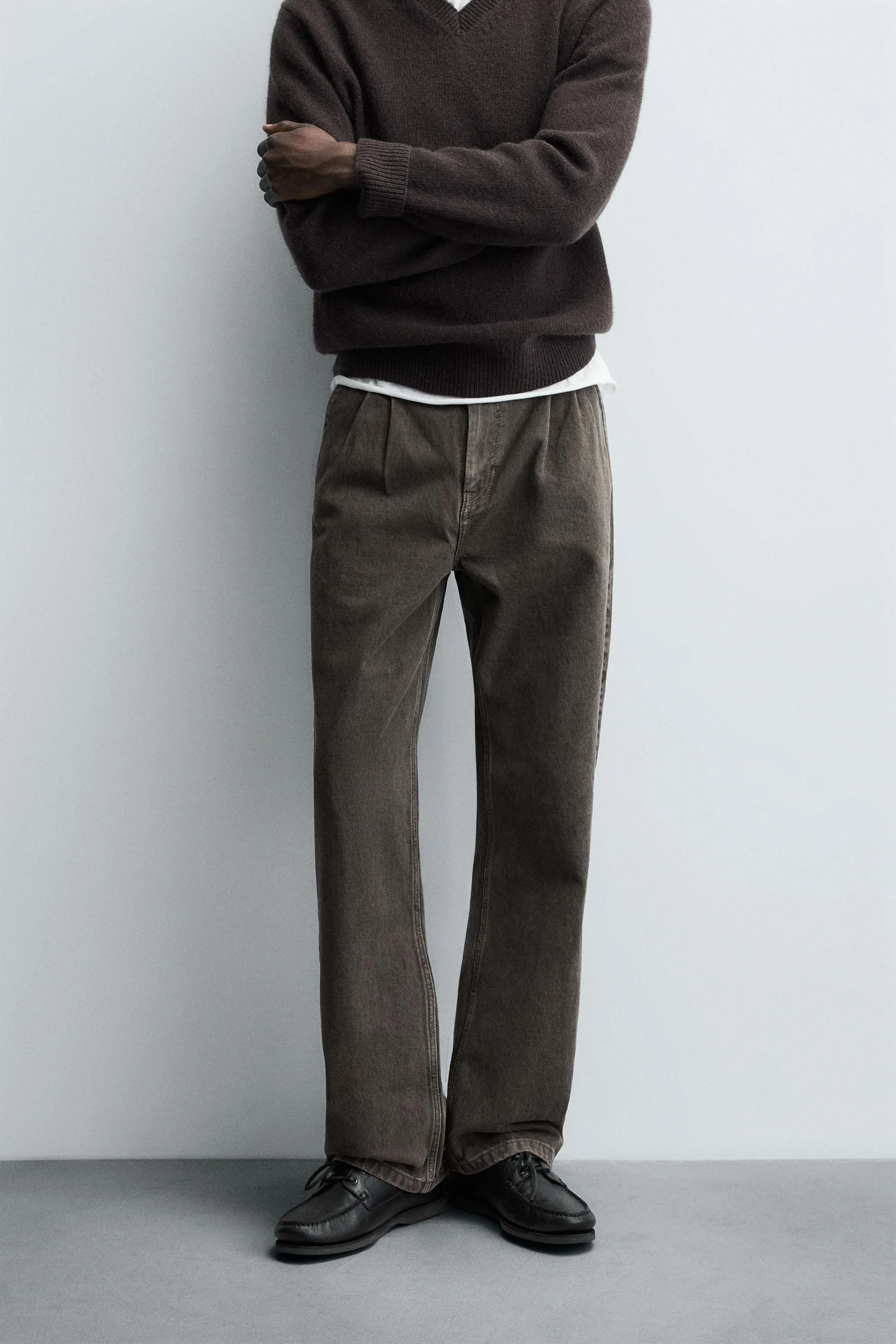 شلوار جین راسته پلیسه دار