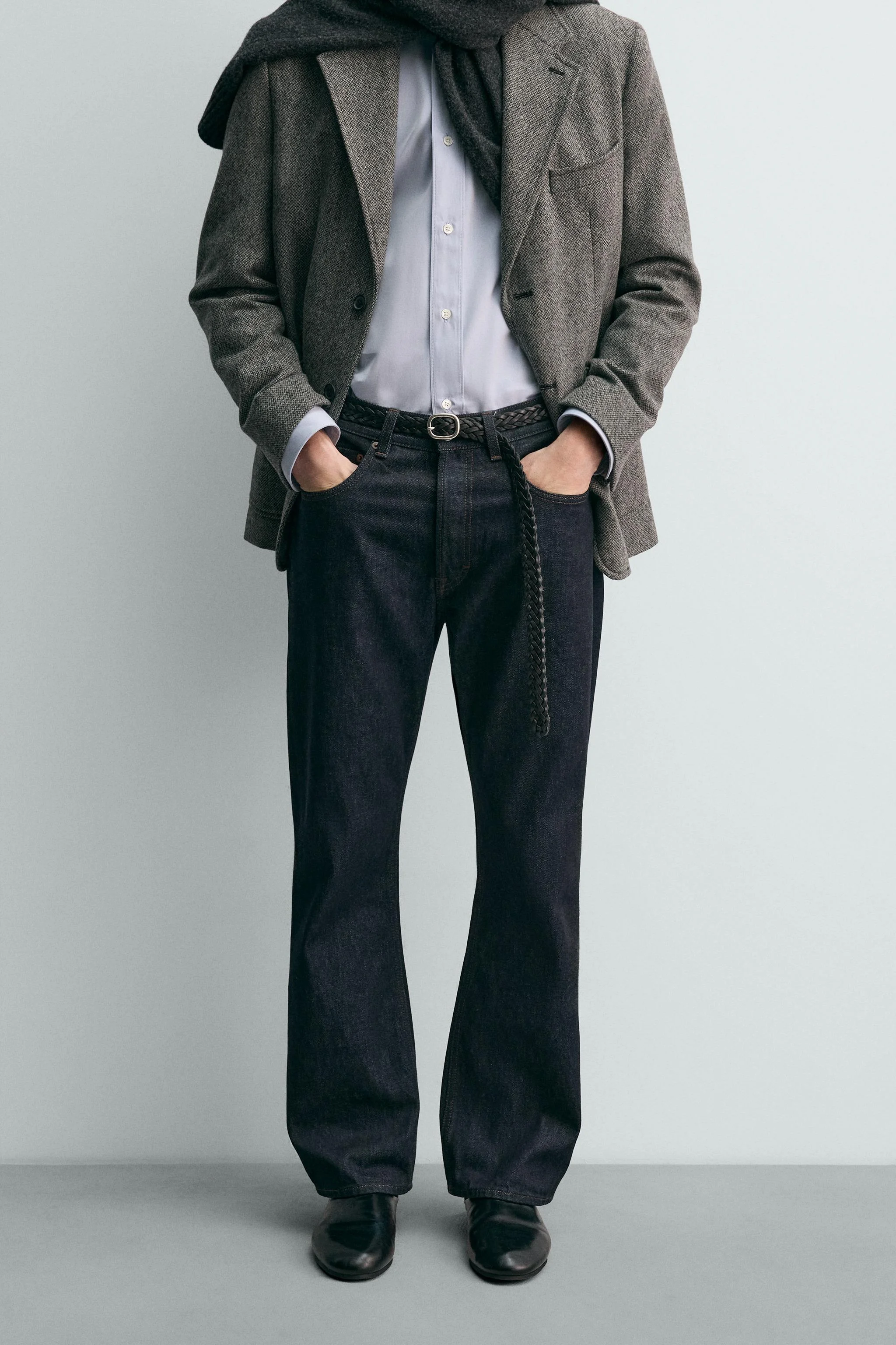 شلوار جین راسته دم پا گشاد آرون لوین ایکس زارا