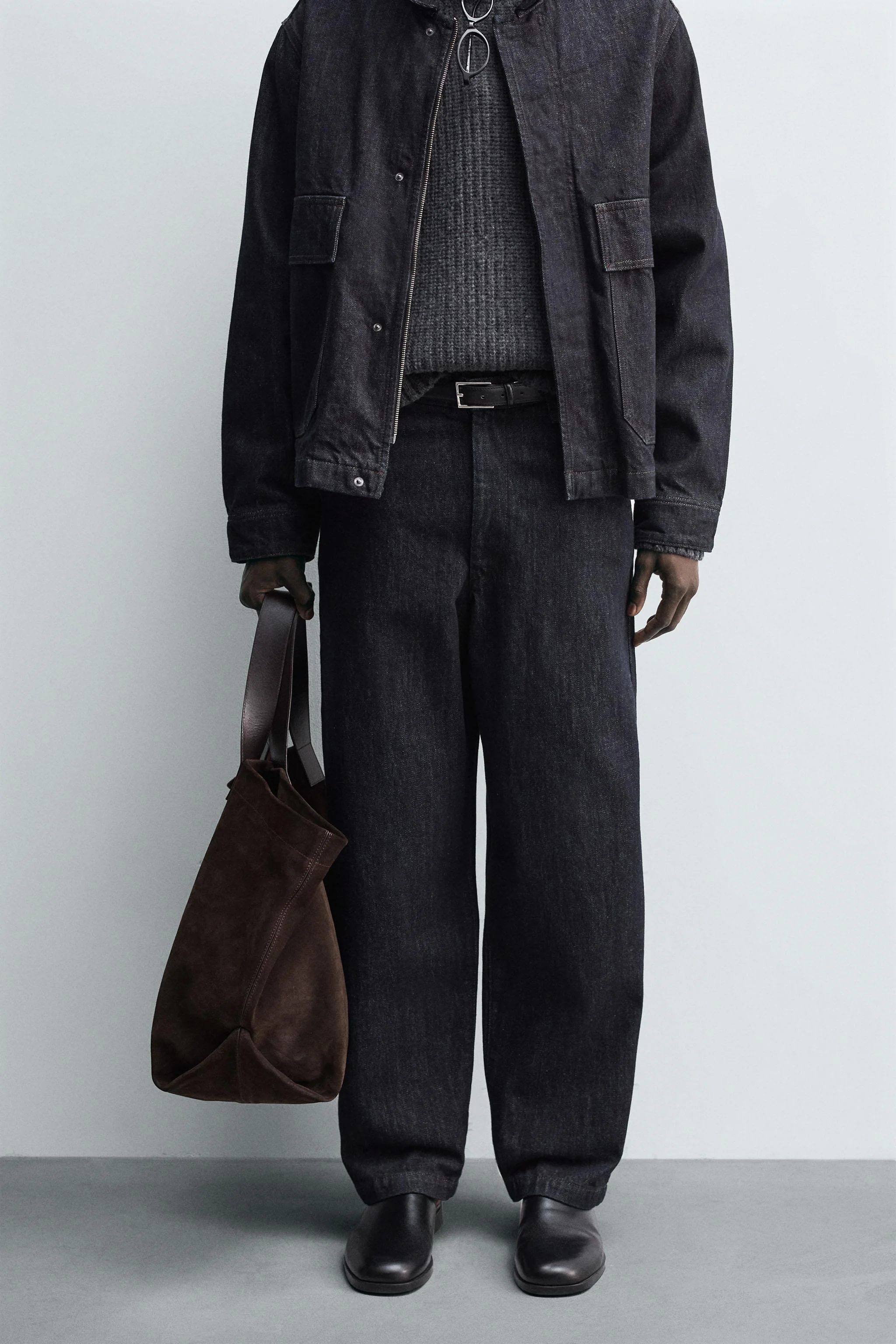 شلوار کتان دنیم با فیت آزاد