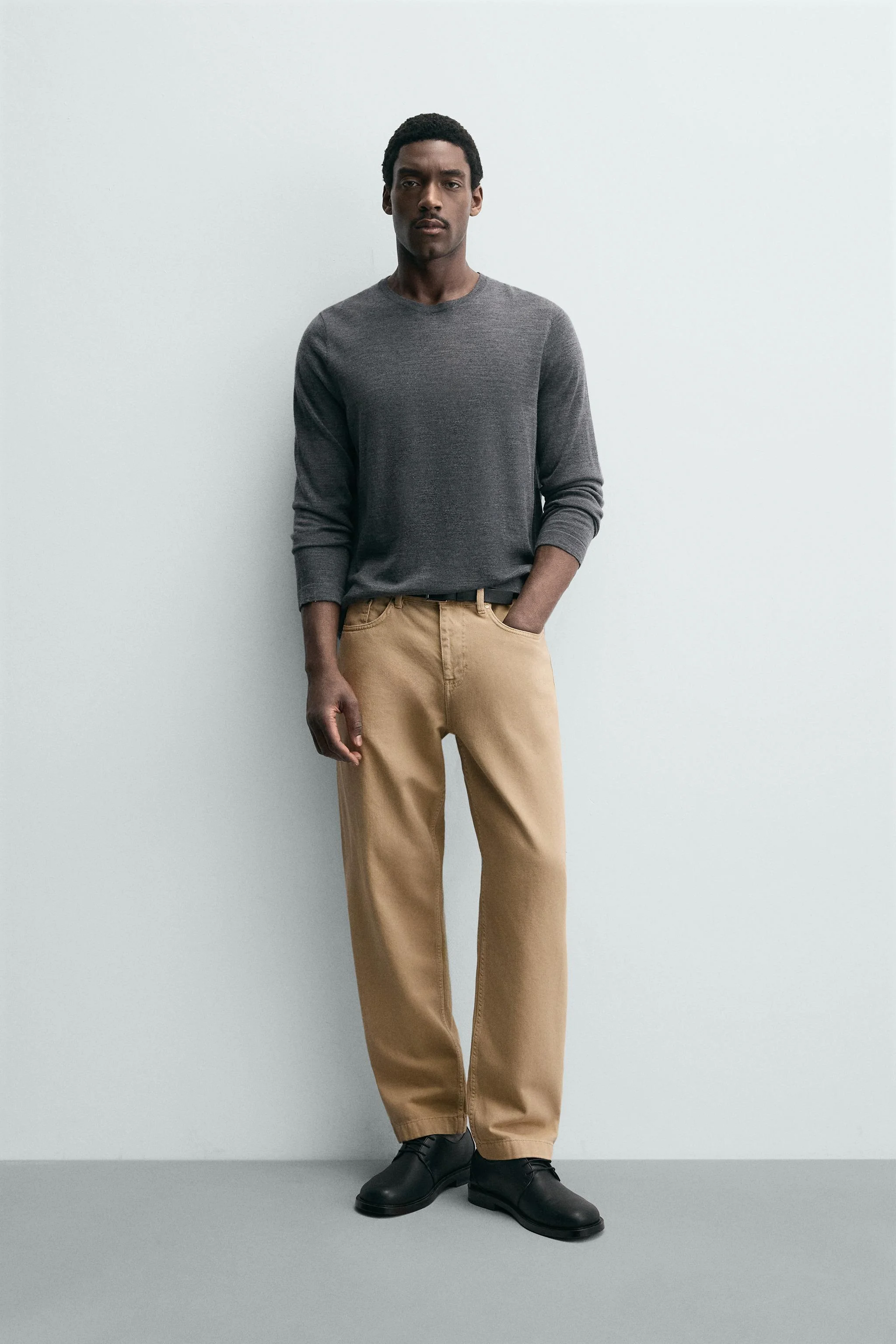 شلوار جین راسته فیت شسته شده