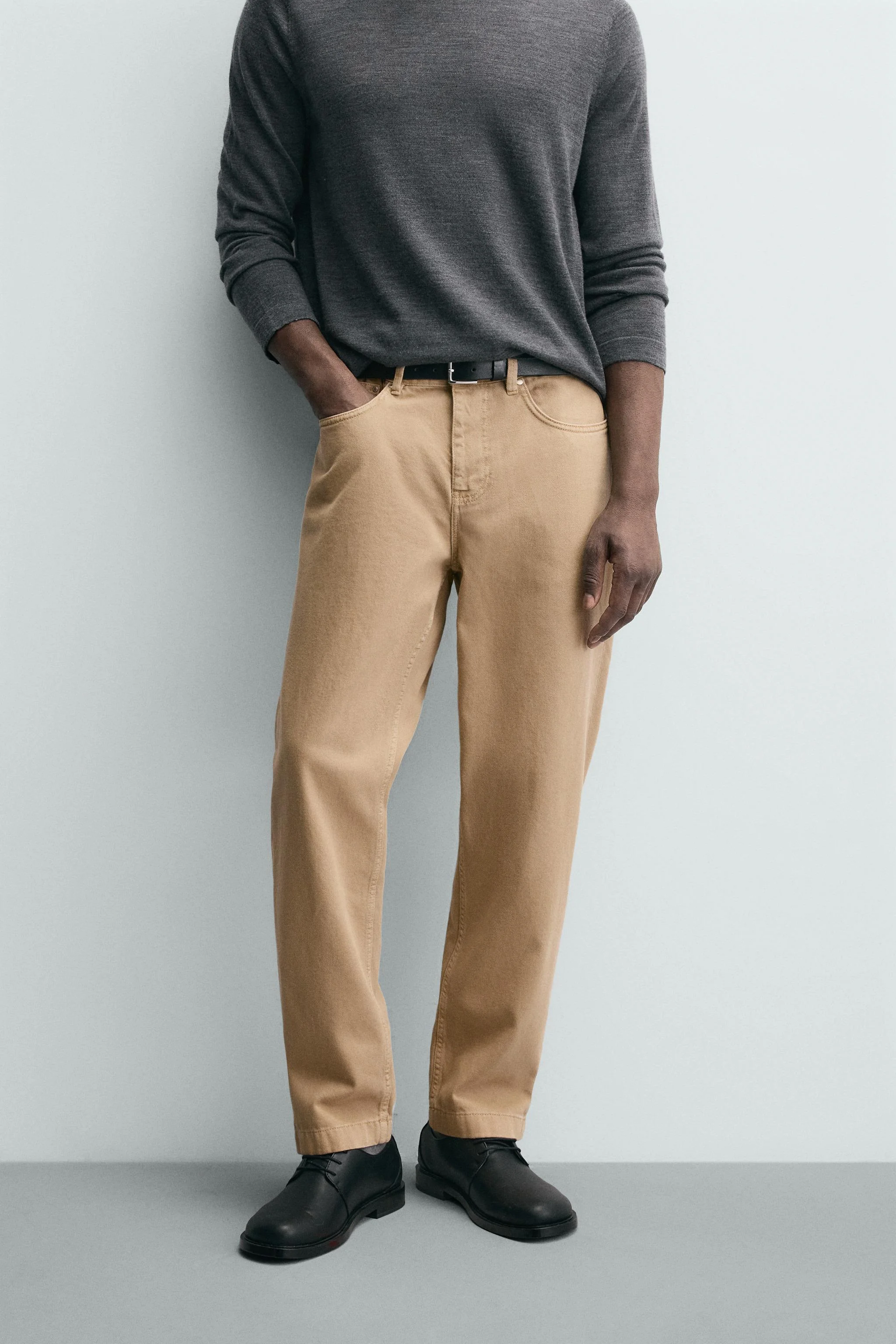 شلوار جین راسته فیت شسته شده