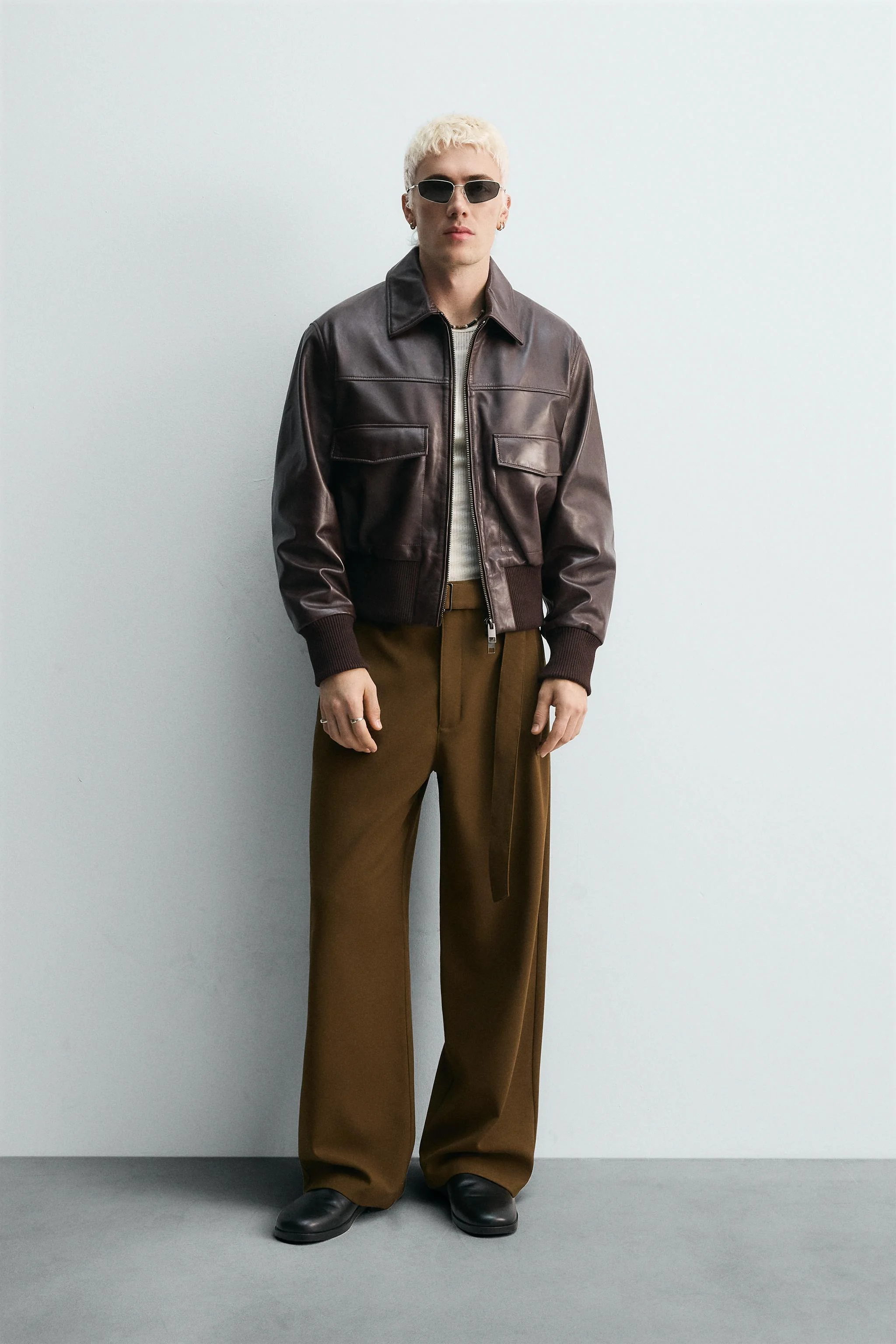 شلوار راسته با کمربند