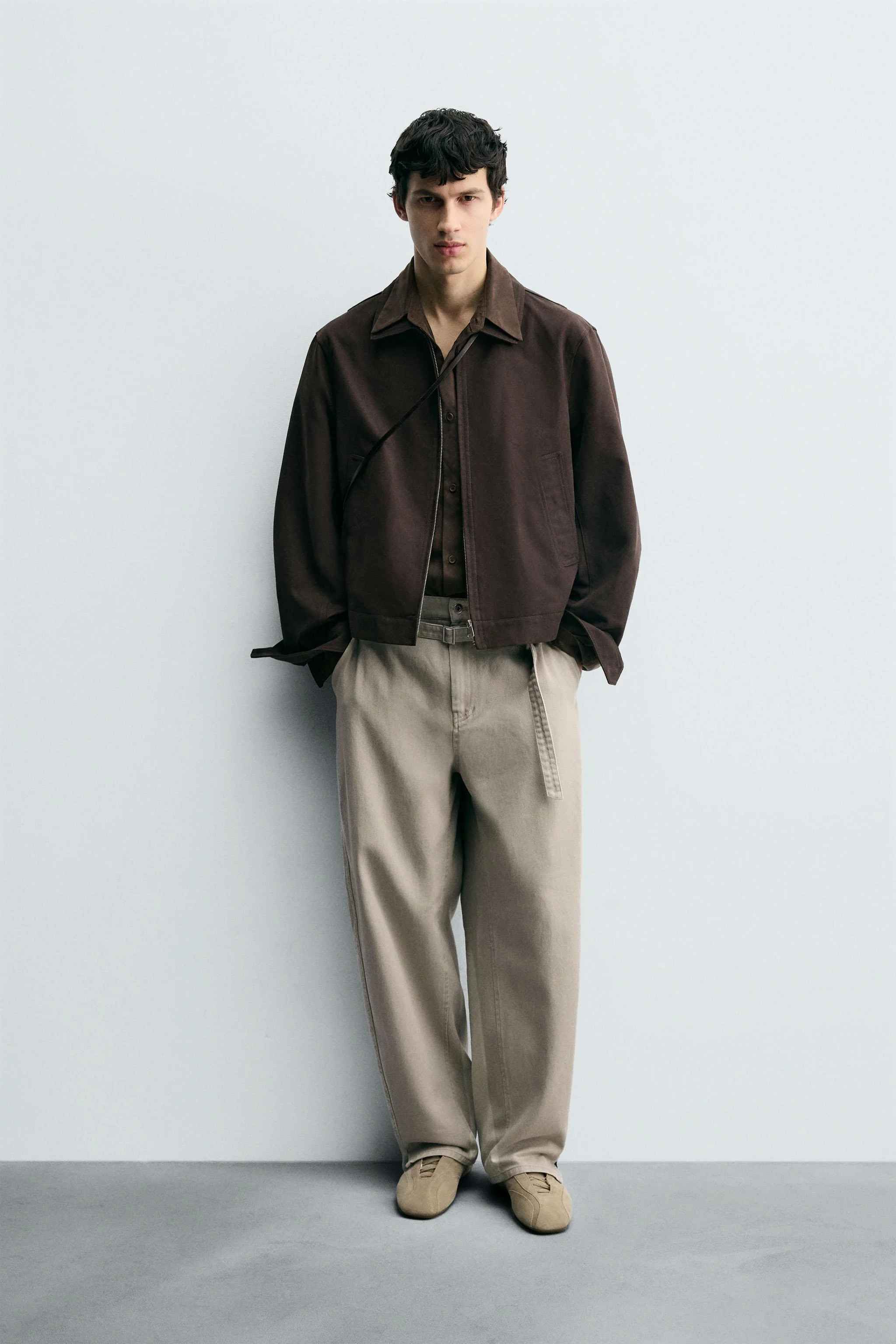 شلوار گشاد پاچه پهن مدل بالونی کمربند دار