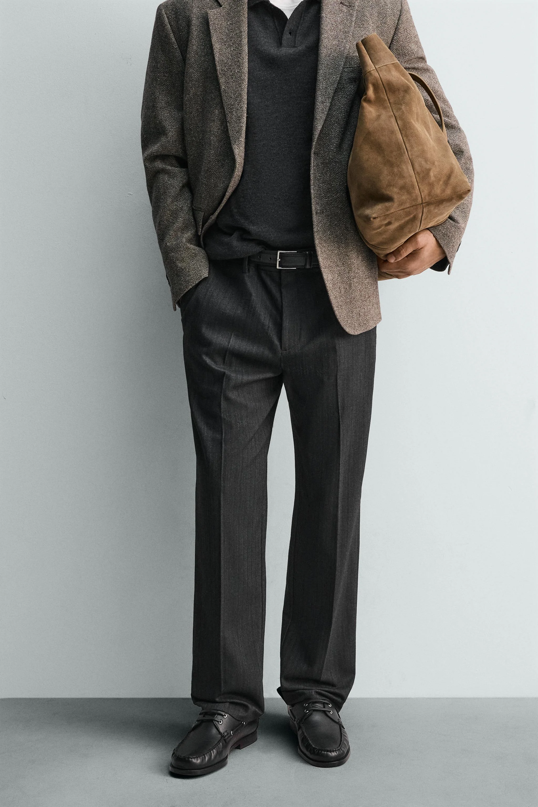 شلوار فلانل با بافت جناغی