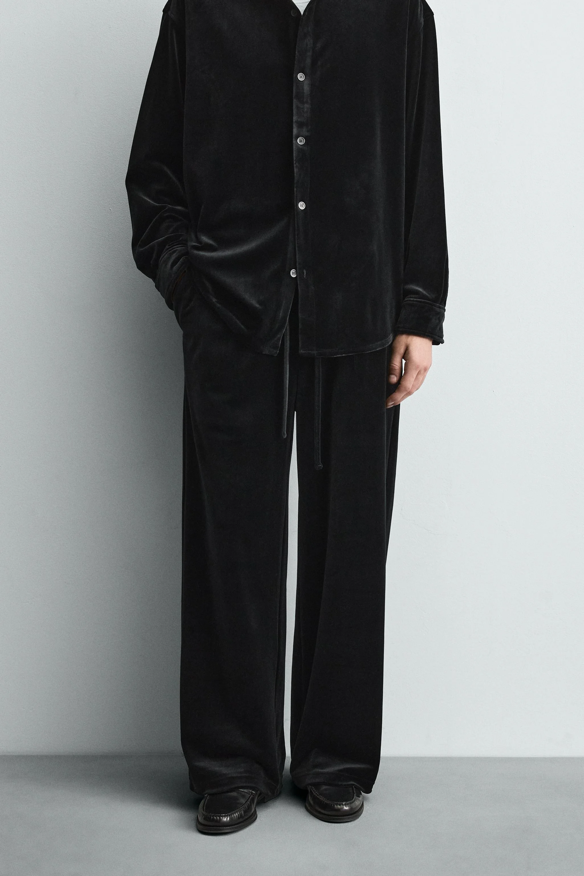 شلوار مخمل با تن خور راحت