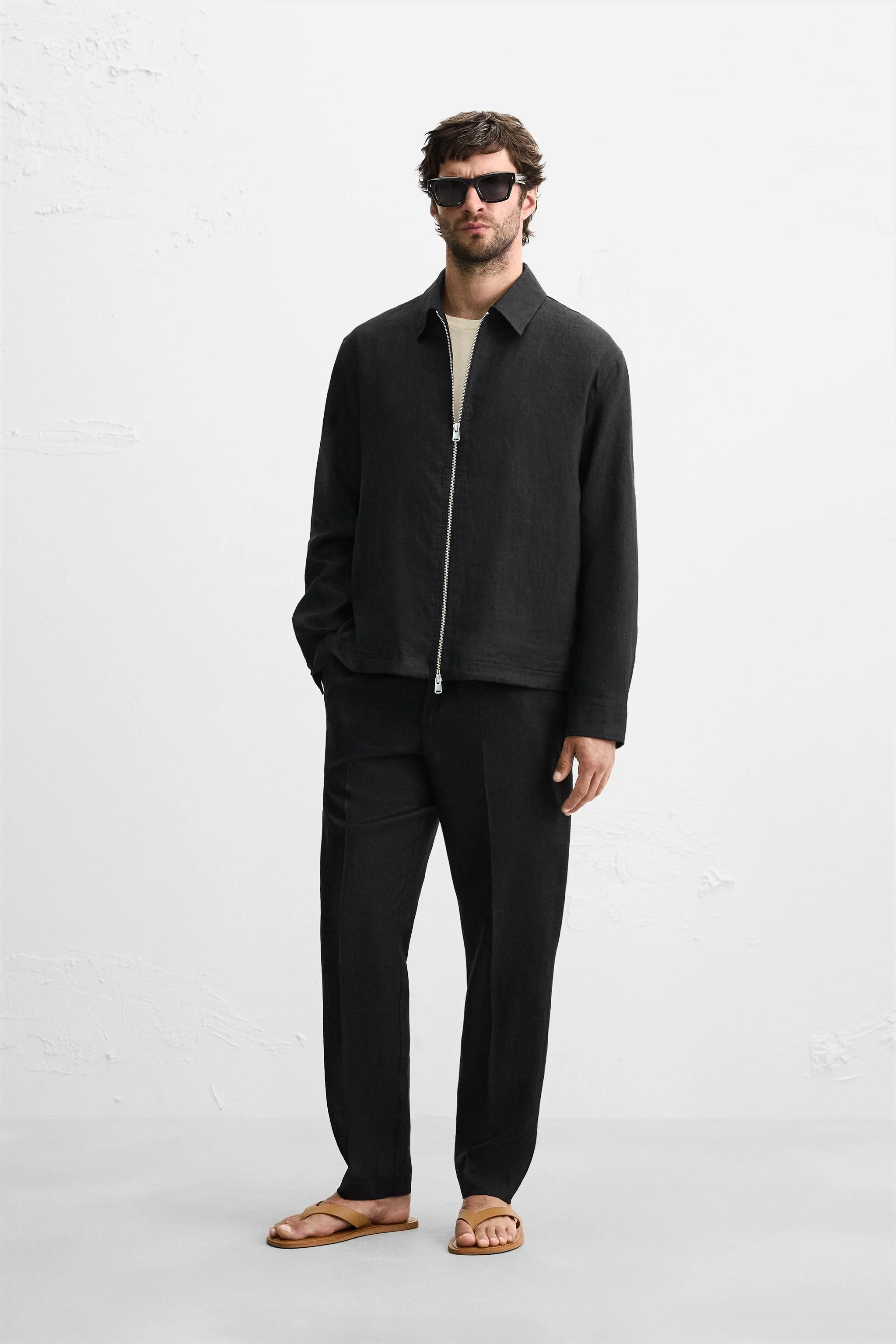 شلوار راسته کتان