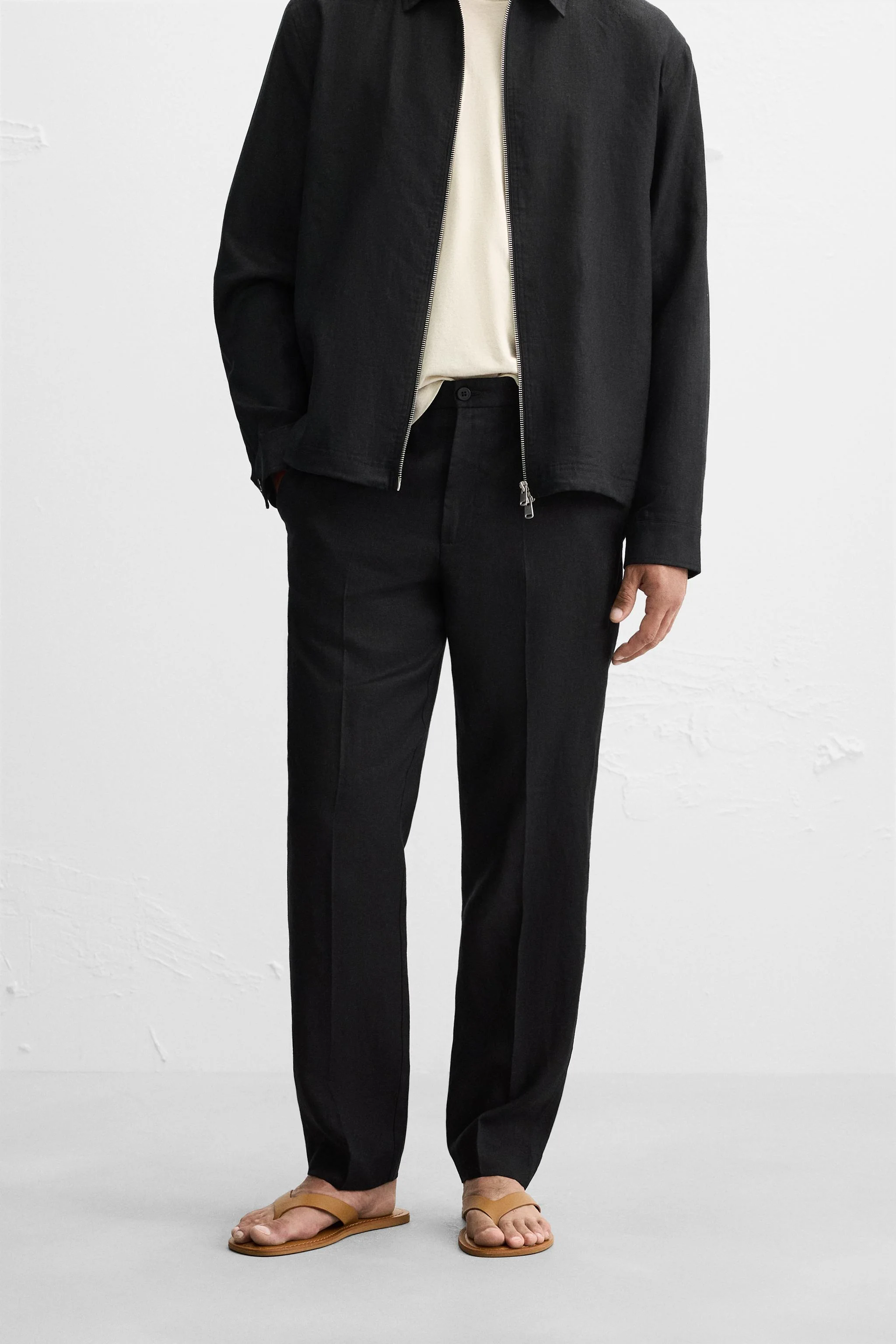 شلوار راسته کتان