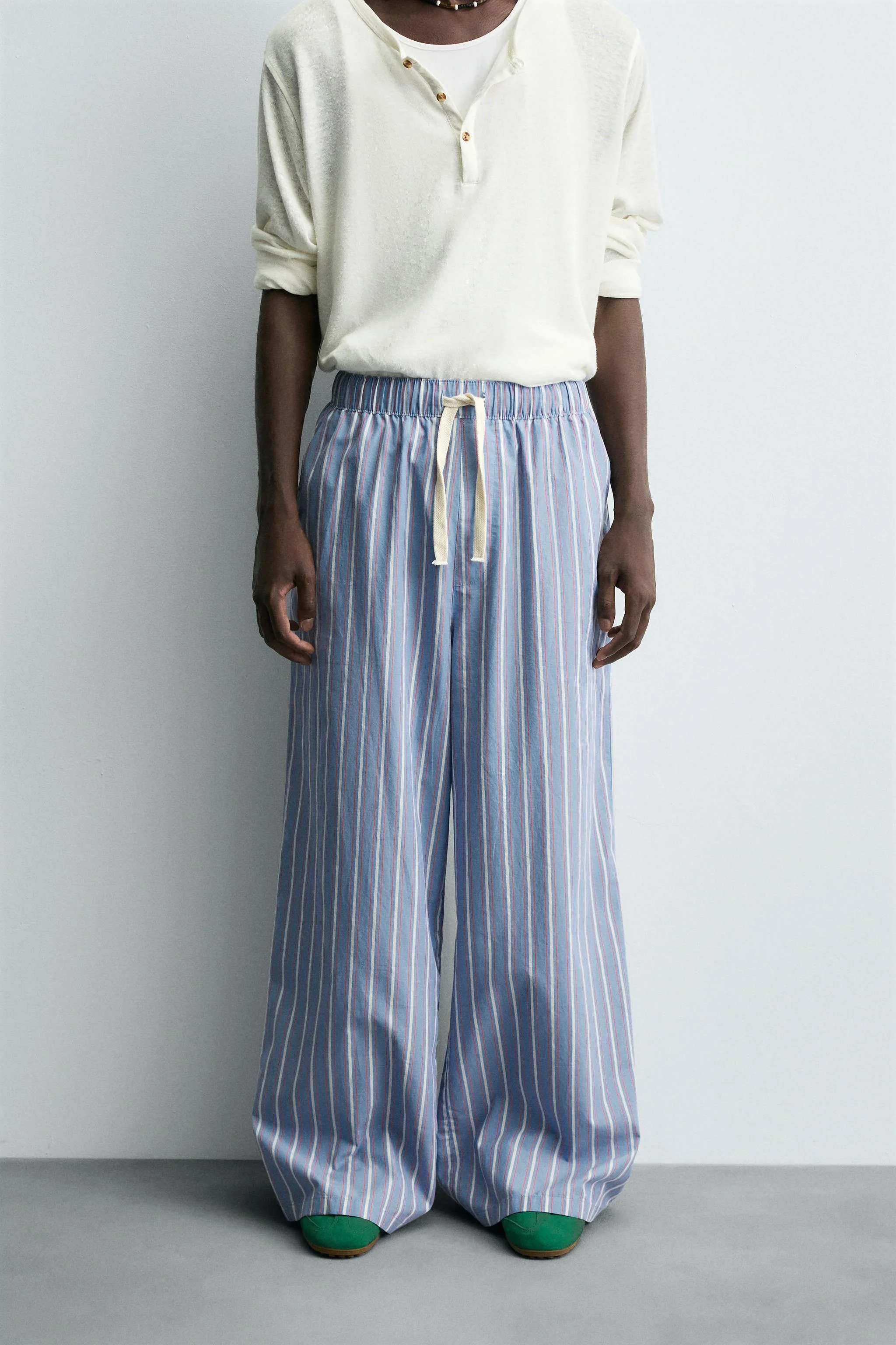 شلوار راه راه با تن خور آزاد